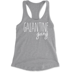 Galentine Gang Valentine's Shirt Racerback Tank Top for Women Heather Grey