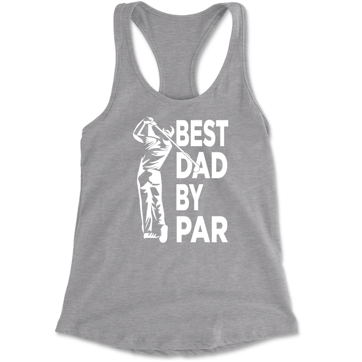 Best Dad By Par Golfing Gift For Father Racerback Tank Top for Women Black