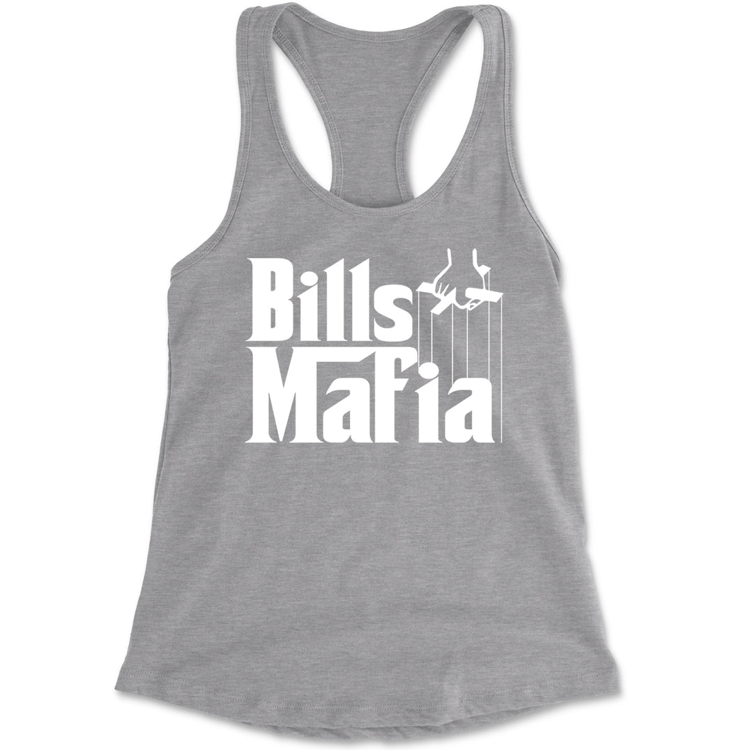 Mafia Bills Mafia Godfather Racerback Tank Top for Women Heather Grey