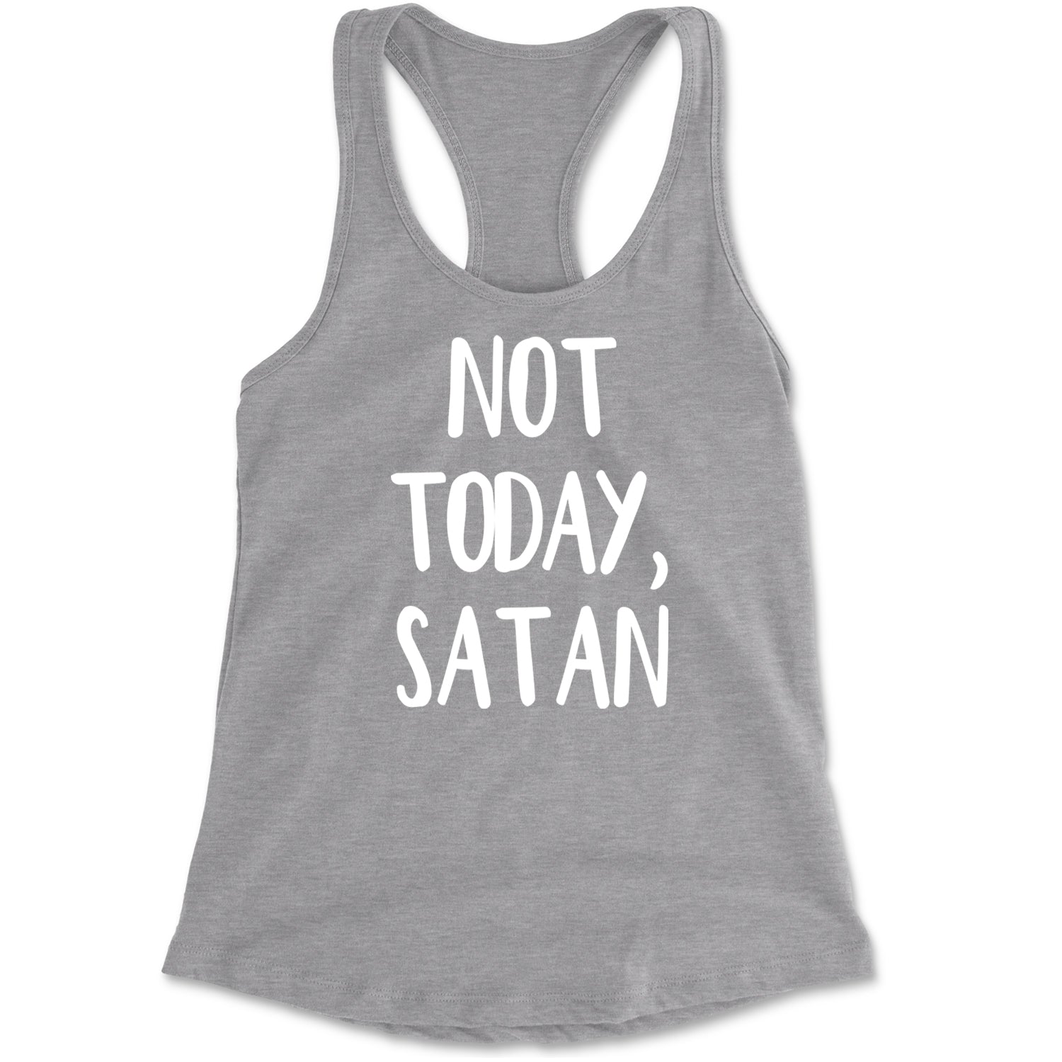 Not Today, Satan Jesus Already Won Racerback Tank Top for Women Black