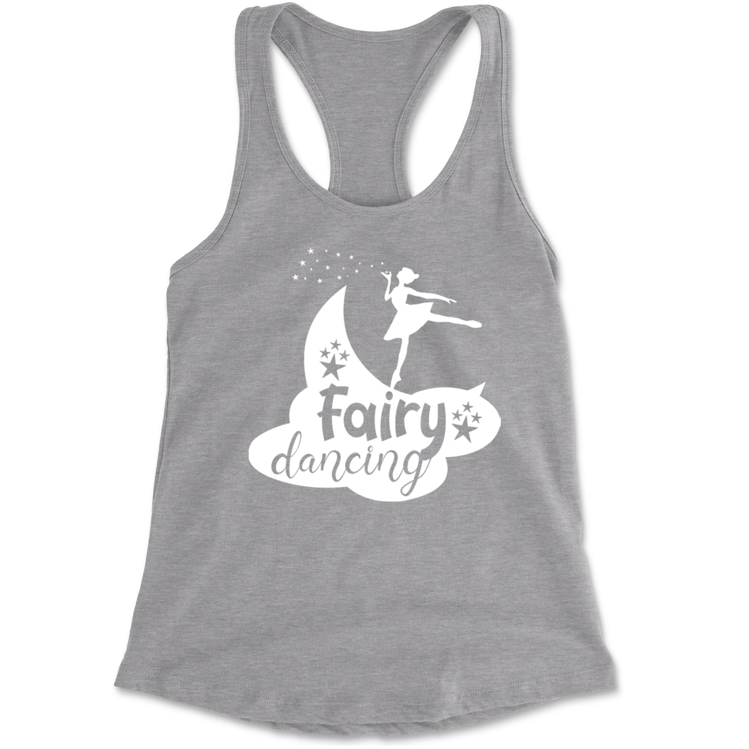 Fairy Dancing Racerback Tank Top for Women Black