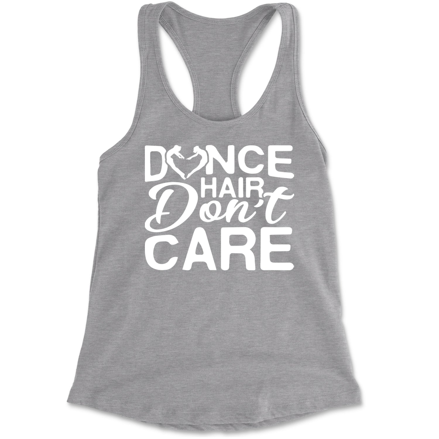 Dance Hair Don't Care Racerback Tank Top for Women Black