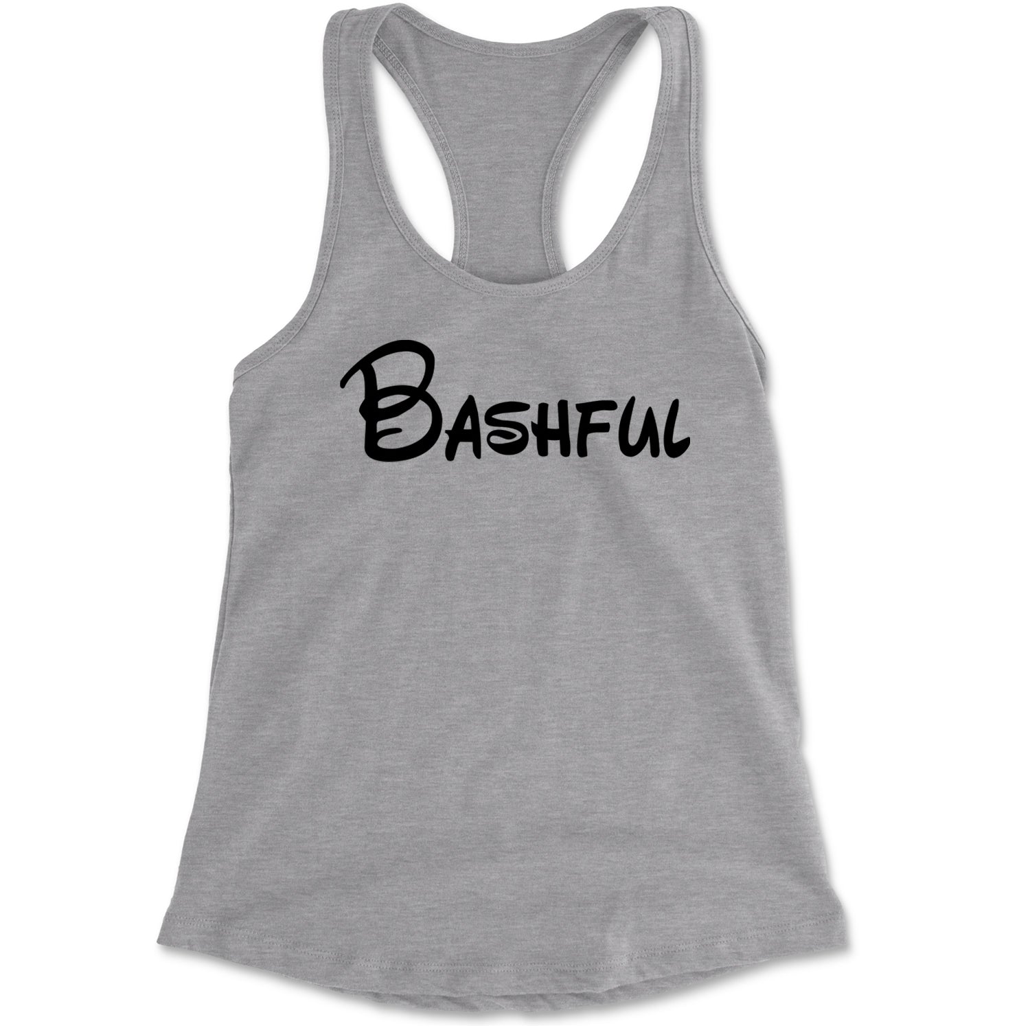 Bashful - 7 Dwarfs Costume Racerback Tank Top for Women Heather Grey