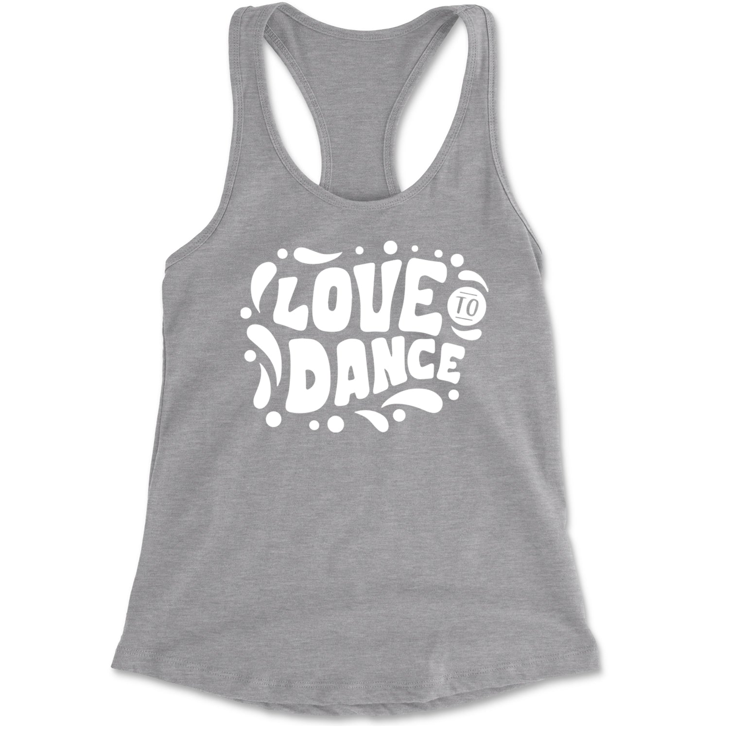 Love To Dance Racerback Tank Top for Women Black