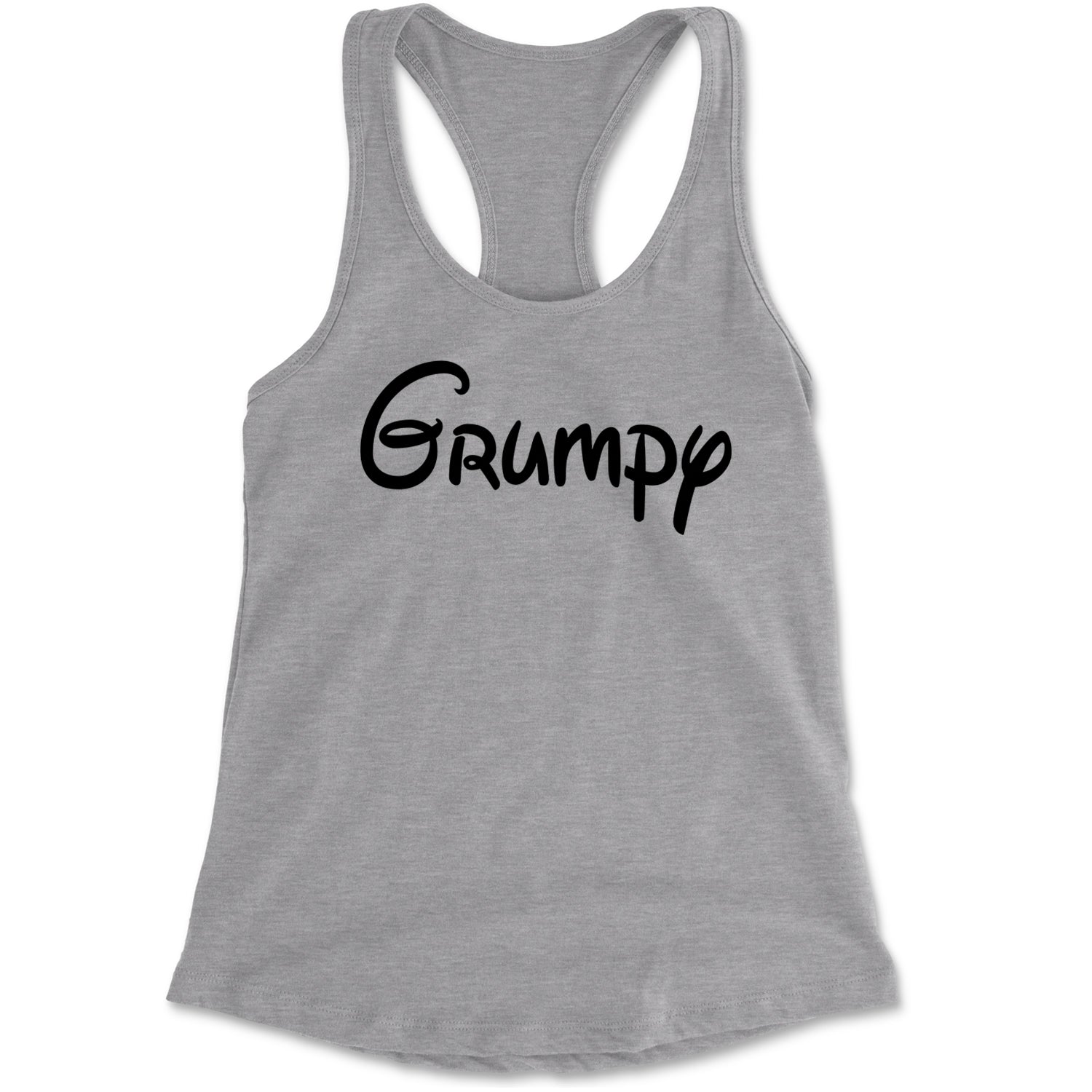 Grumpy - 7 Dwarfs Costume Racerback Tank Top for Women Heather Grey