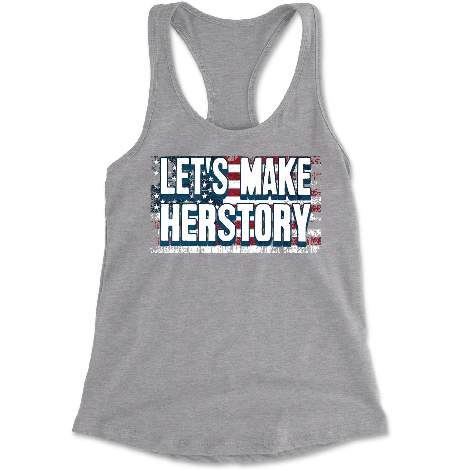 Lets Make Herstory - Support Kamala Harris For President 2024 Racerback Tank Top for Women Heather Grey