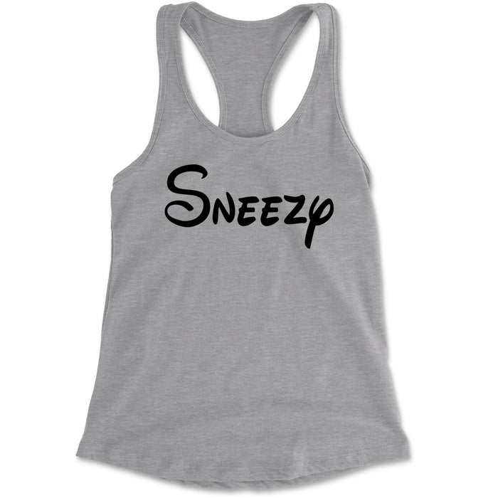 Sneezy - 7 Dwarfs Costume Racerback Tank Top for Women