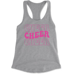 Cheer Cheer Cheer Racerback Tank Top for Women Heather Grey