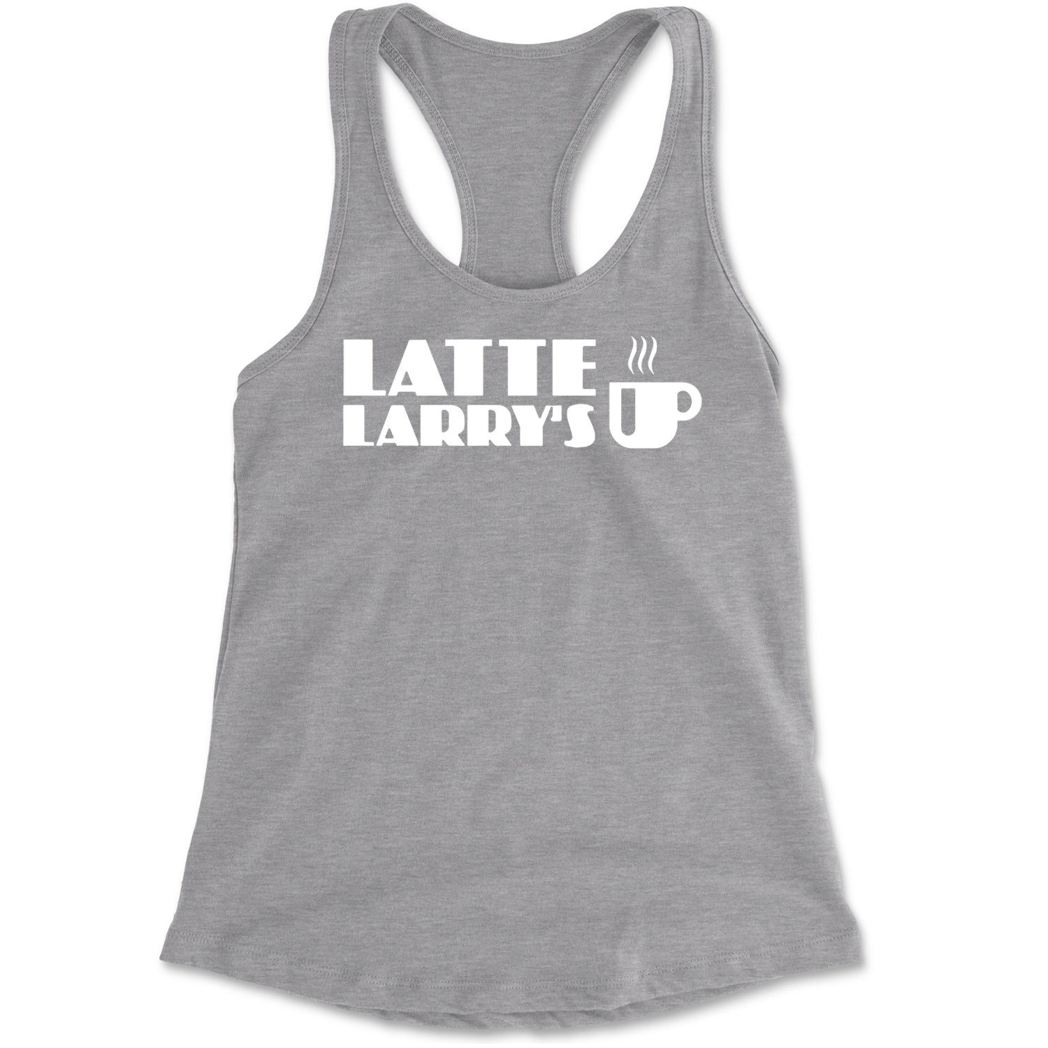 Latte Larry's Enthusiastic Coffee Racerback Tank Top for Women Black