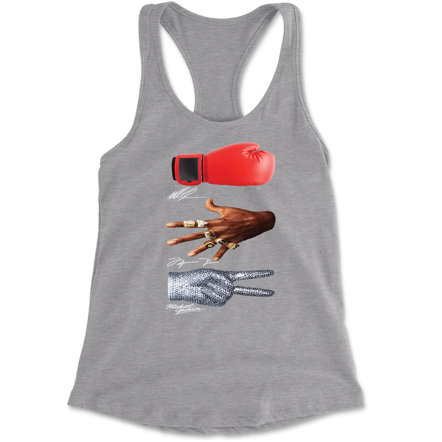 Tyson Jordan Jackson Iconic Michaels Racerback Tank Top for Women Black