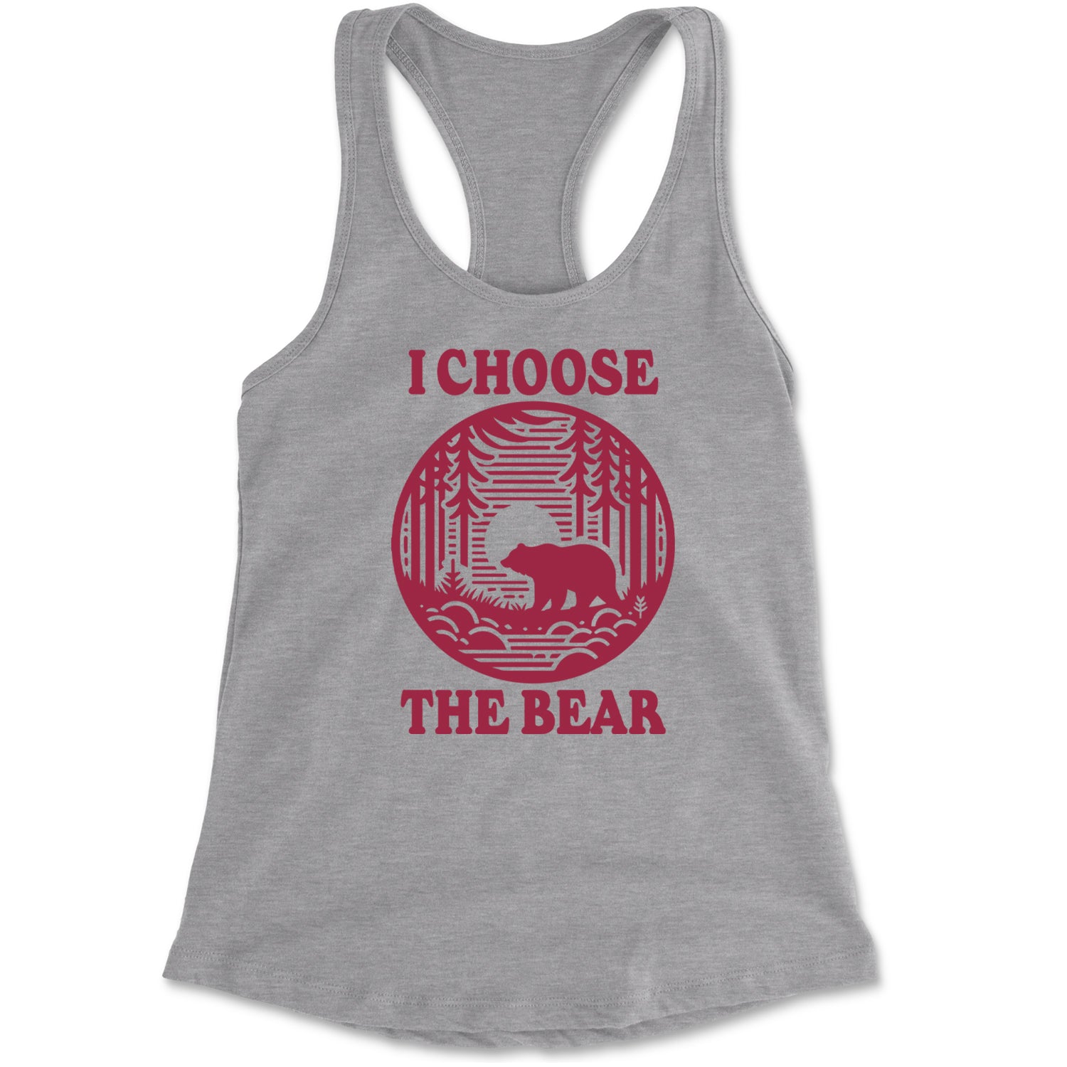 I Choose The Bear Companion Survival Choice Racerback Tank Top for Women