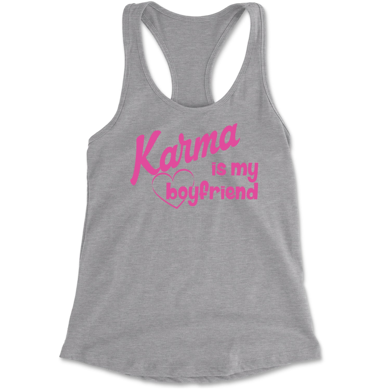 Karma Is My Boyfriend Midnight Eras  Racerback Tank Top for Women Heather Grey