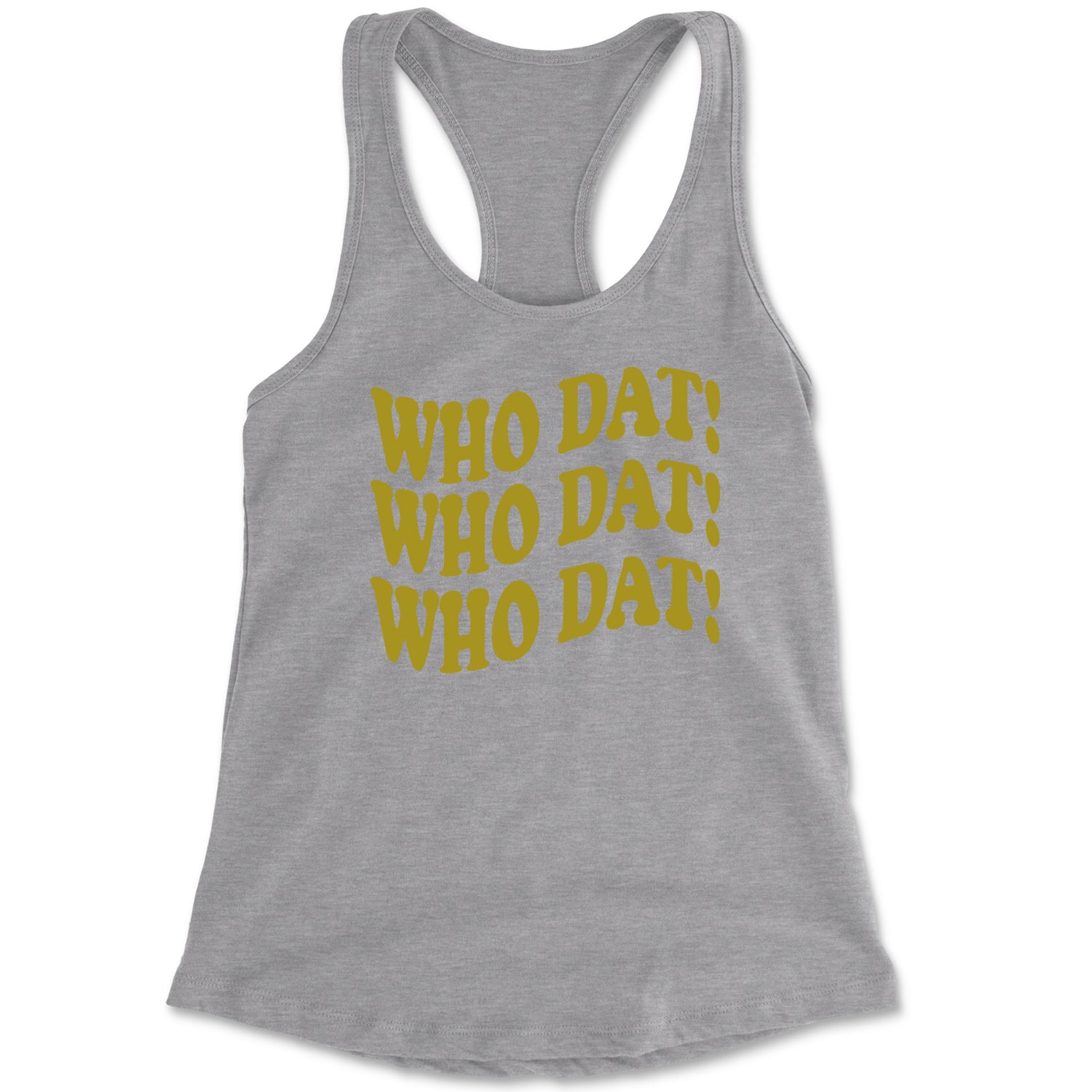 Who Dat Wavy Design Who Dat Nation Racerback Tank Top for Women Black