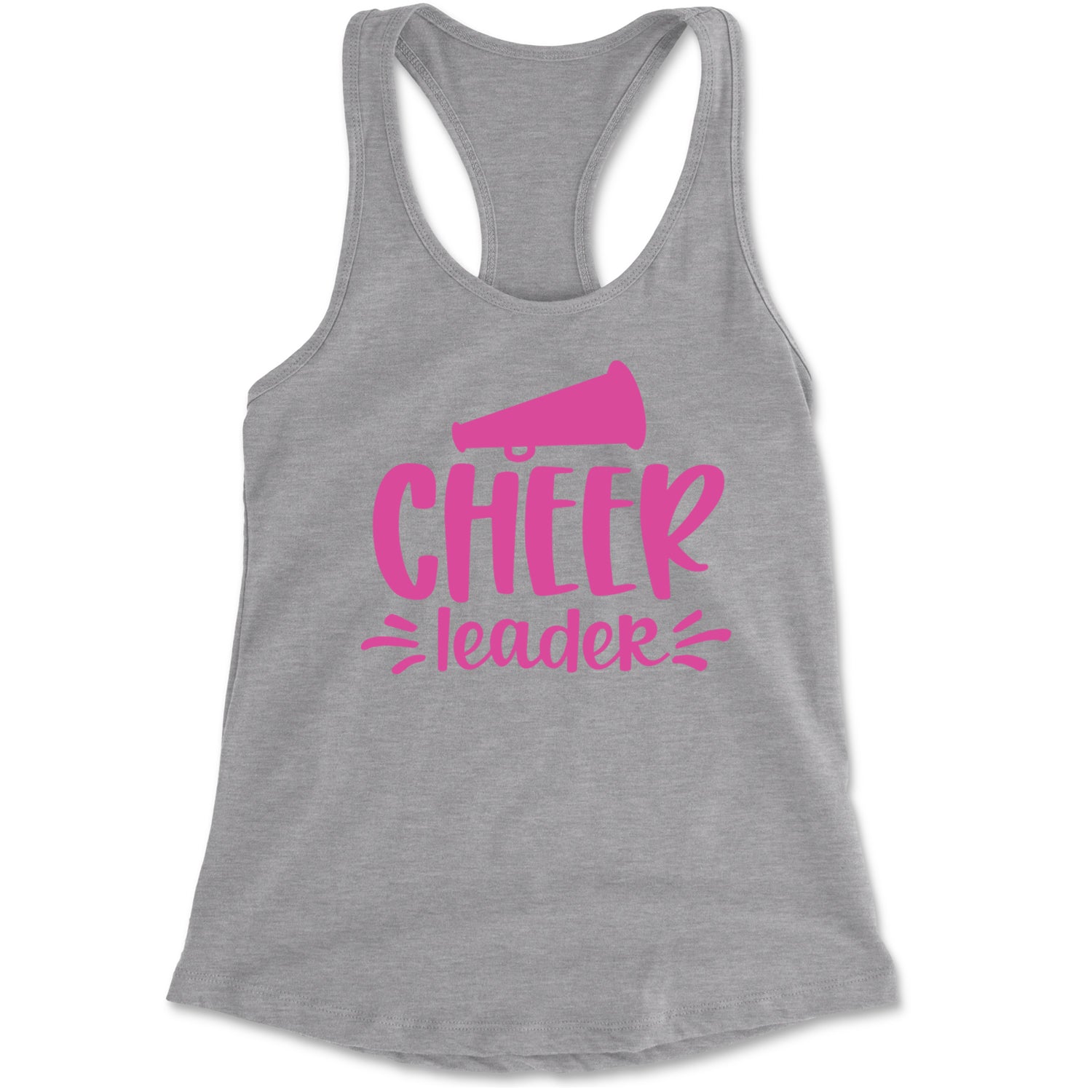 Cheerleader Bullhorn Racerback Tank Top for Women Black