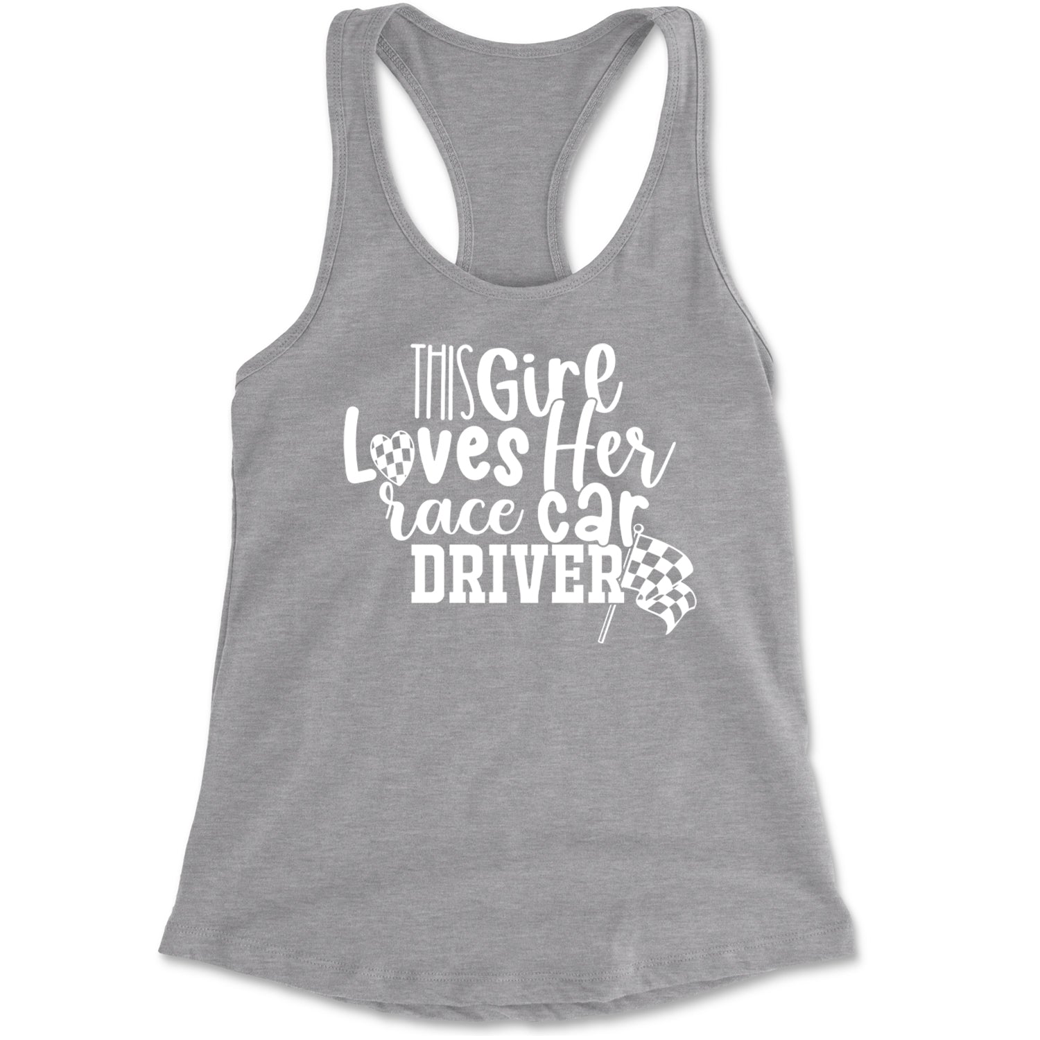 This Girl Loves Her Racecar Driver Racerback Tank Top for Women Black