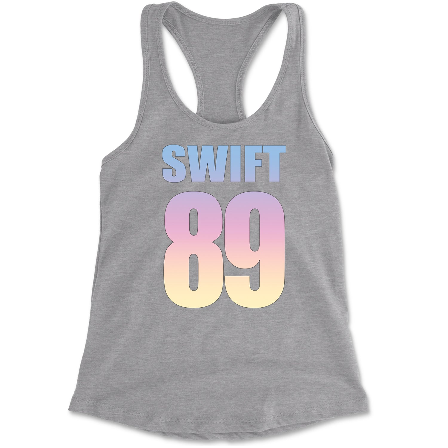 Lover Era Swift 89 Birth Year Music Fan TTPD Racerback Tank Top for Women Heather Grey