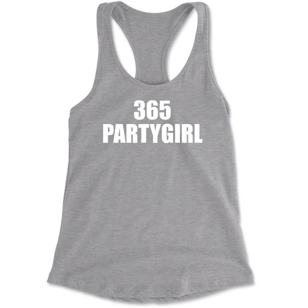 365 Party Girl Brat Girl Summer Racerback Tank Top for Women Heather Grey