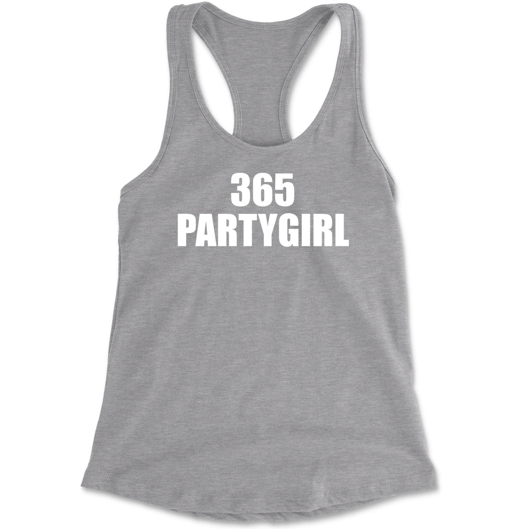 365 Party Girl Brat Girl Summer Racerback Tank Top for Women Heather Grey