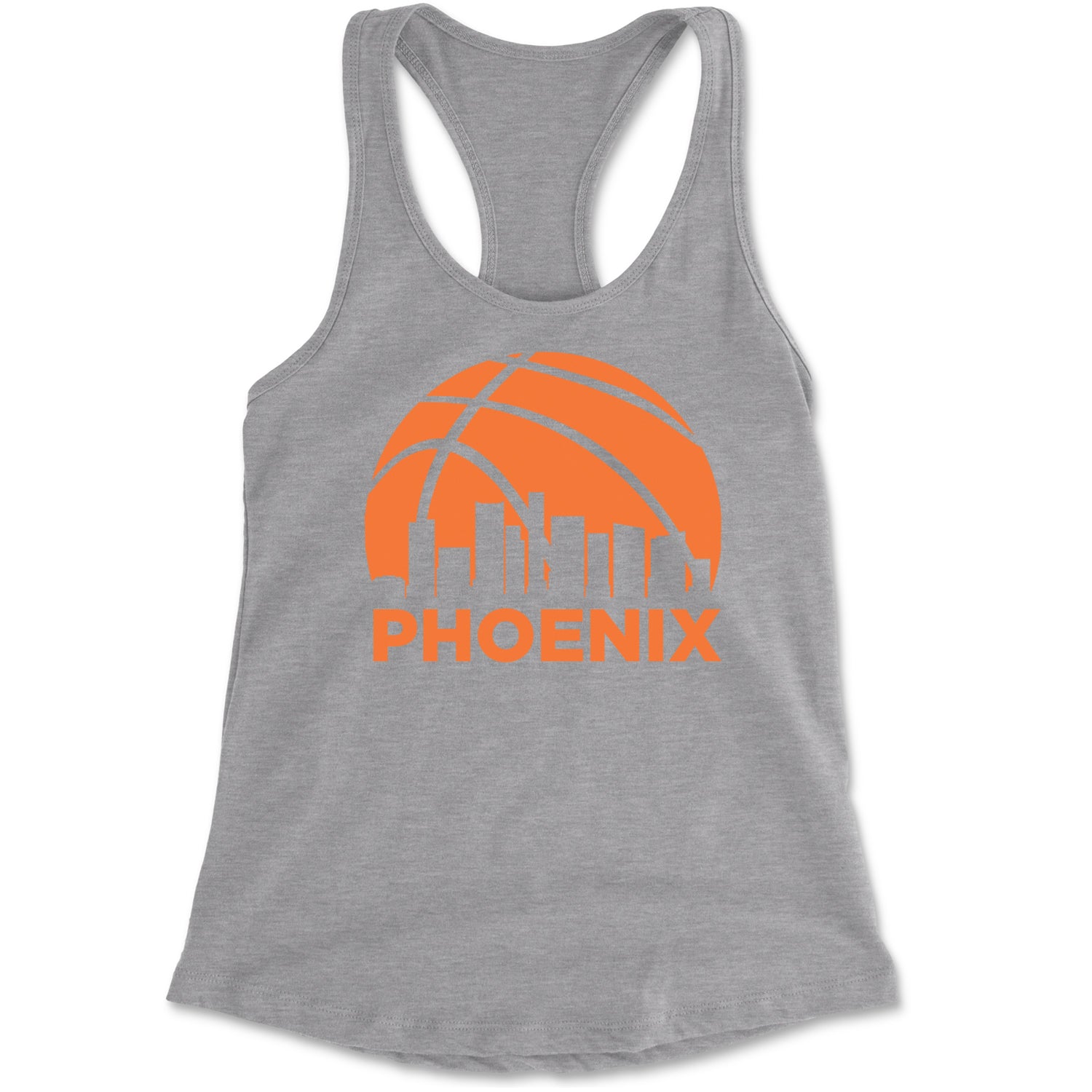 Phoenix Basketball Sunset City Skyline Racerback Tank Top for Women Black