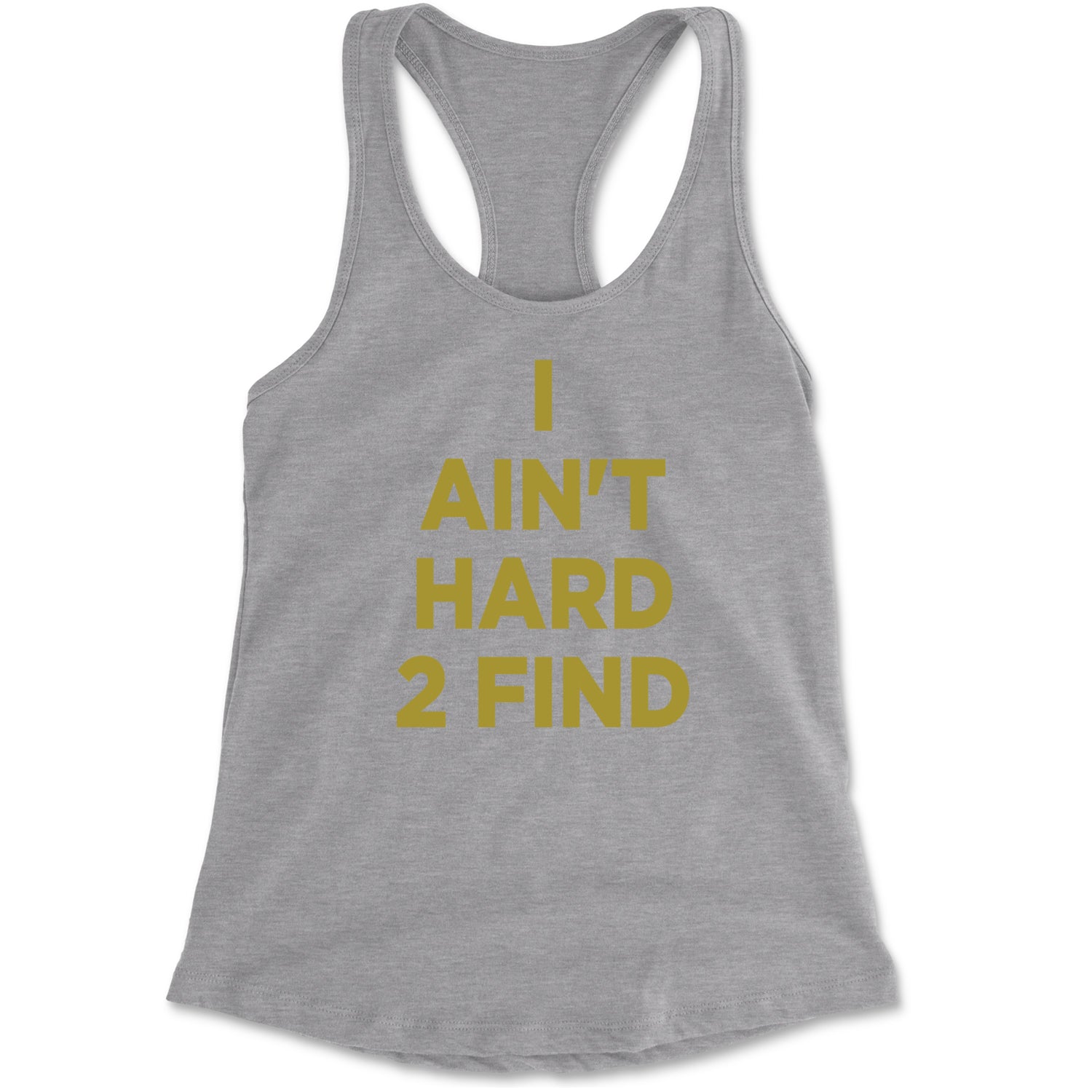 I Ain't Hard To Find Coach Prime Racerback Tank Top for Women Heather Grey