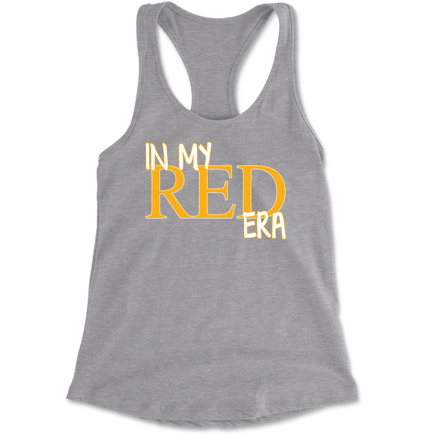 In My Red Era Kansas City Racerback Tank Top for Women Heather Grey