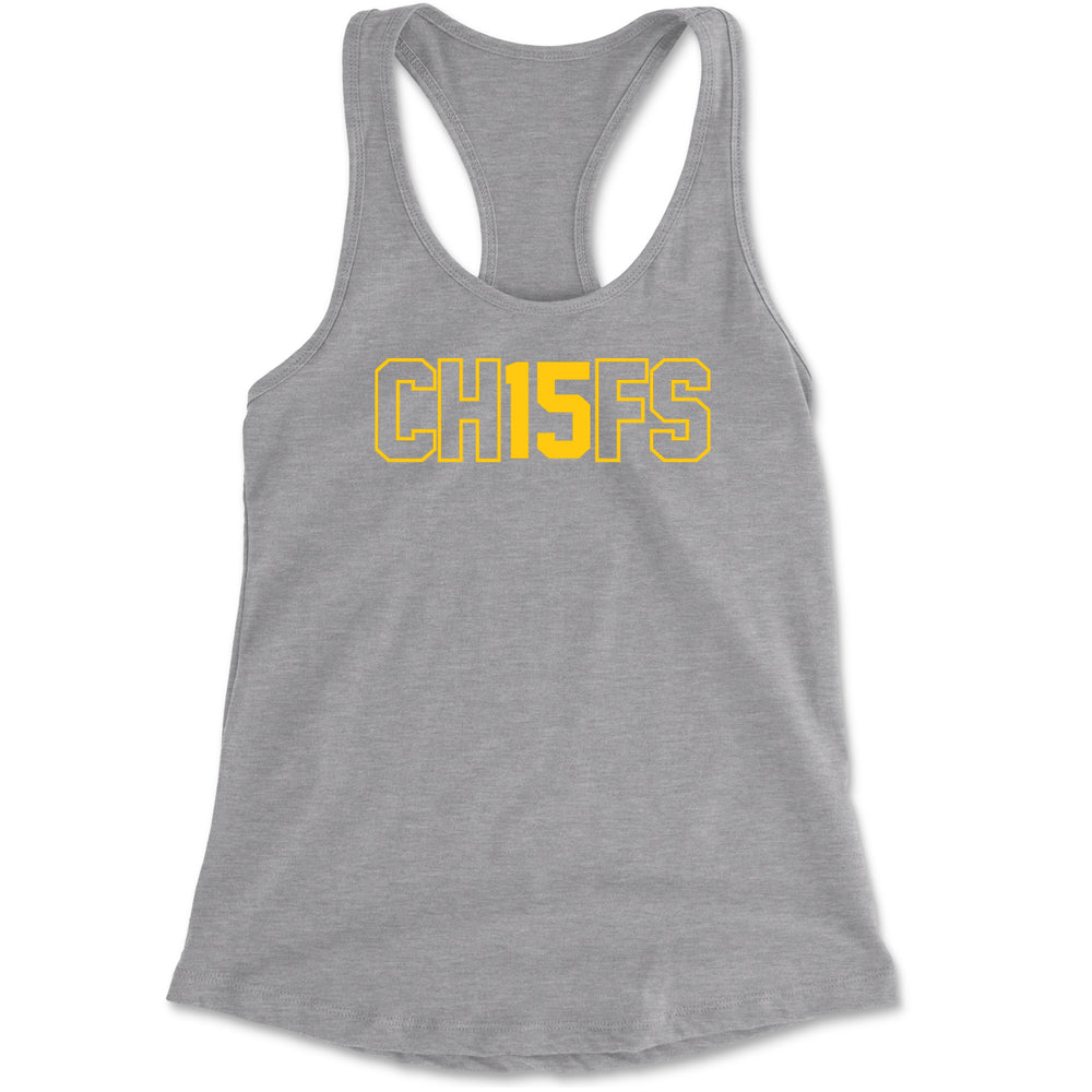 Ch15fs Chief 15 Shirt Racerback Tank Top for Women Heather Grey