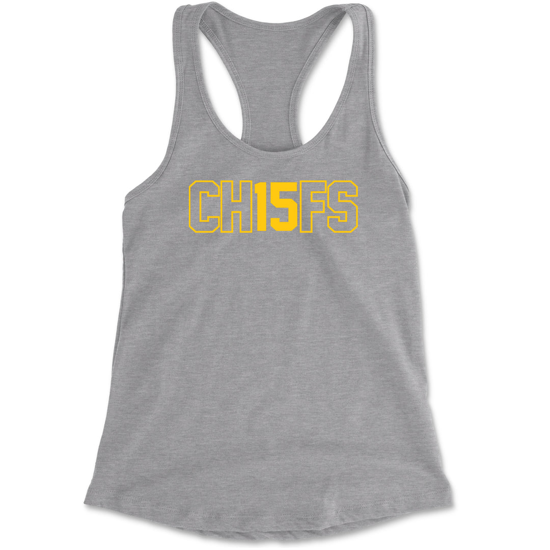 Ch15fs Chief 15 Shirt Racerback Tank Top for Women Heather Grey