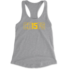 Ch15fs Chief 15 Shirt Racerback Tank Top for Women Heather Grey