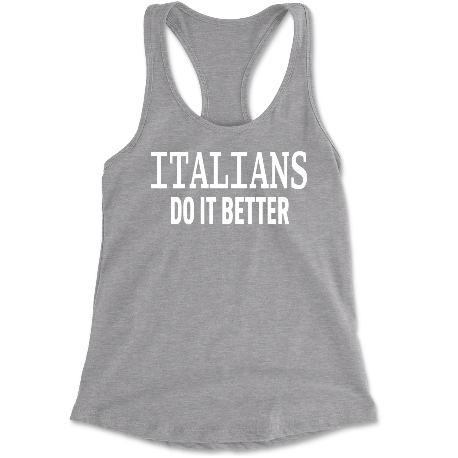 Italians Do It Better 80's Retro Celebration Racerback Tank Top for Women Black