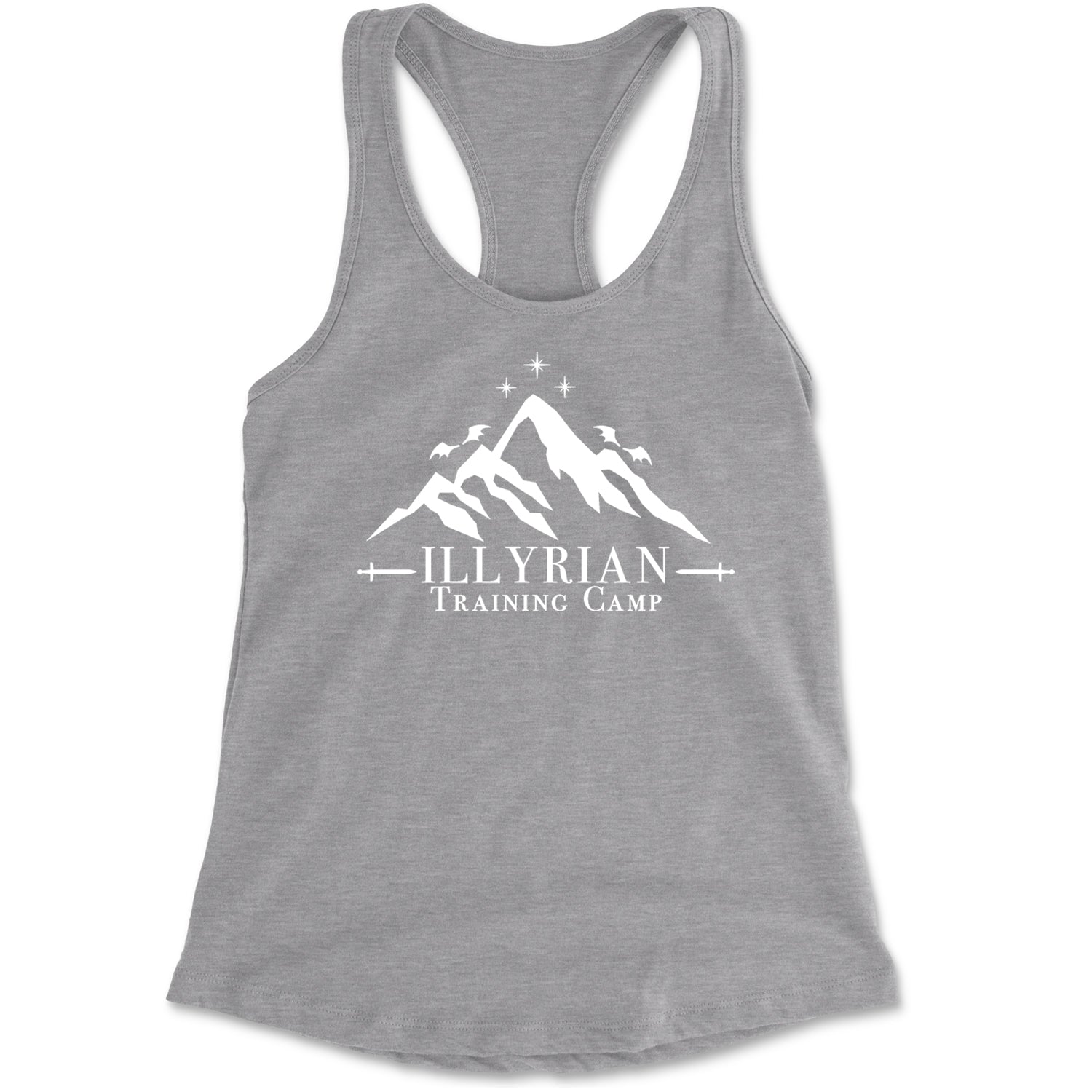 Illyrian Training Camp Night Court Racerback Tank Top for Women Heather Grey