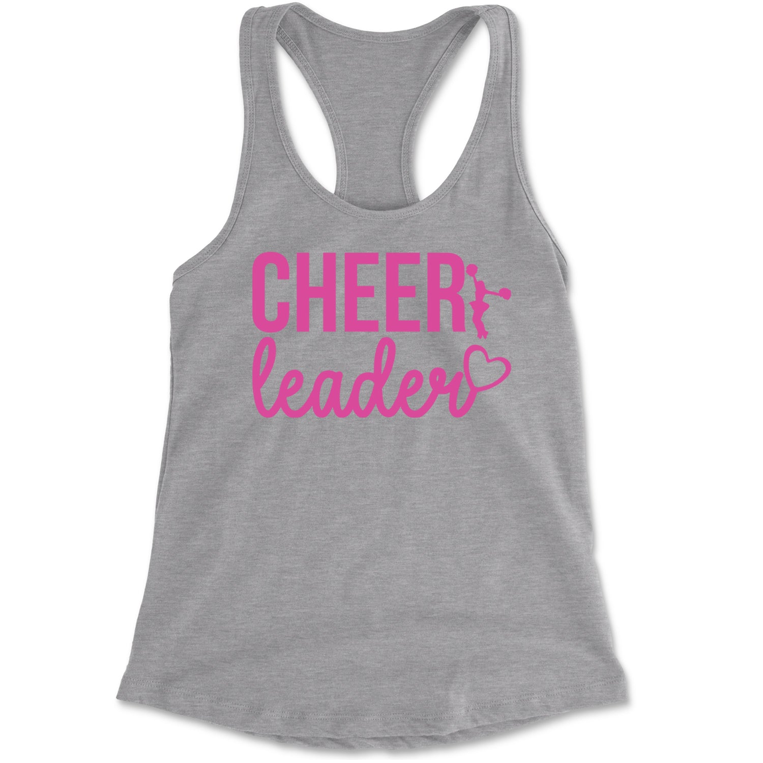 Cheerleader Heart Love Racerback Tank Top for Women Black