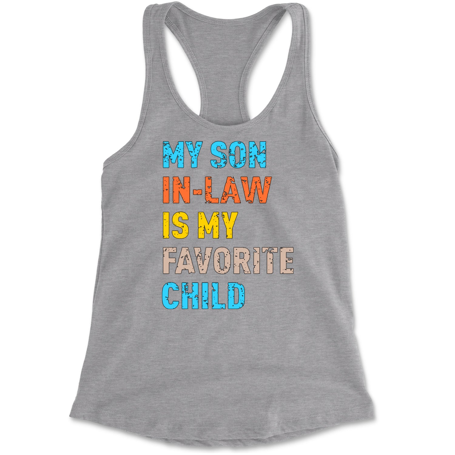 My Son In-Law Is My Favorite Child Meme Racerback Tank Top for Women Black