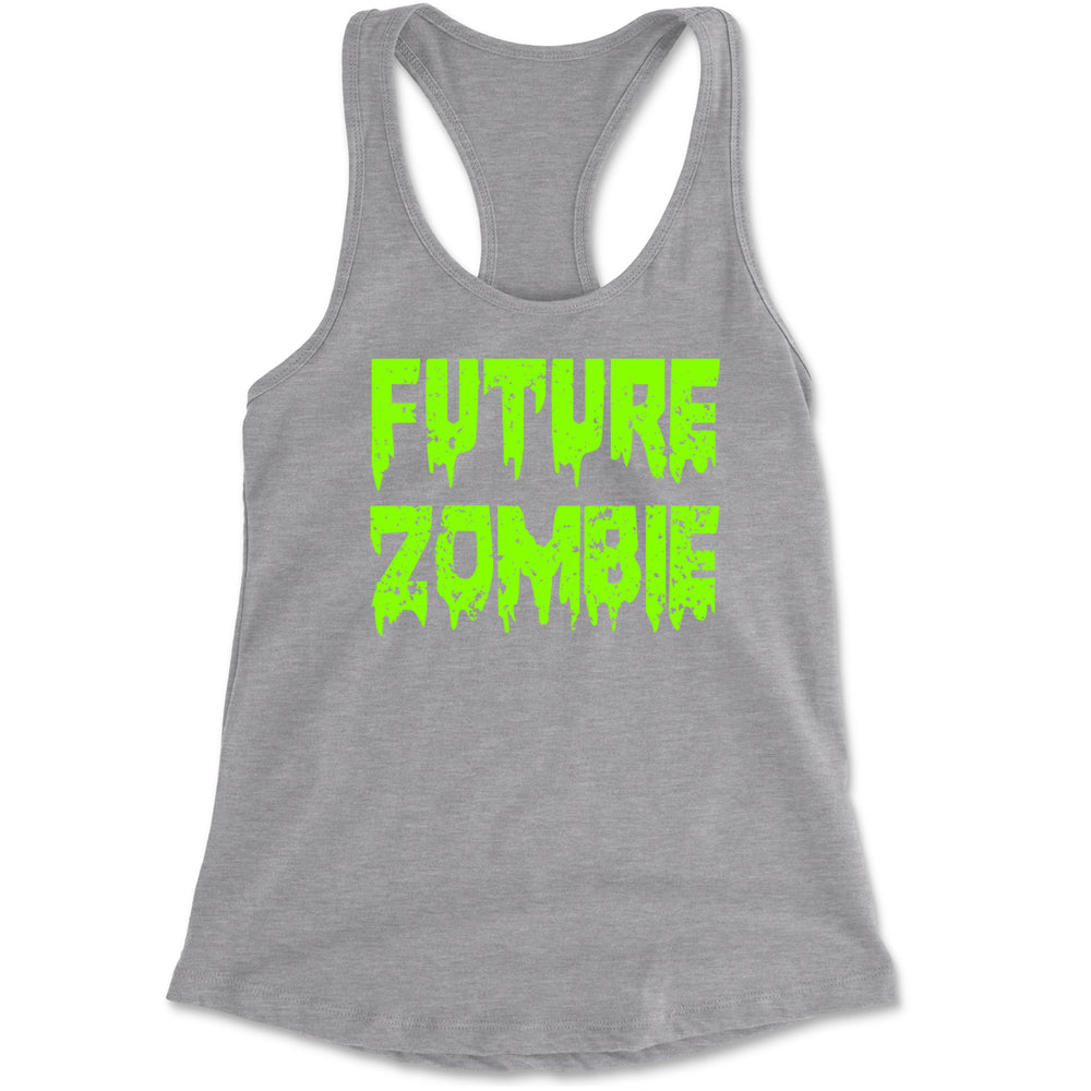 Future Zombie Horror Racerback Tank Top for Women Heather Grey