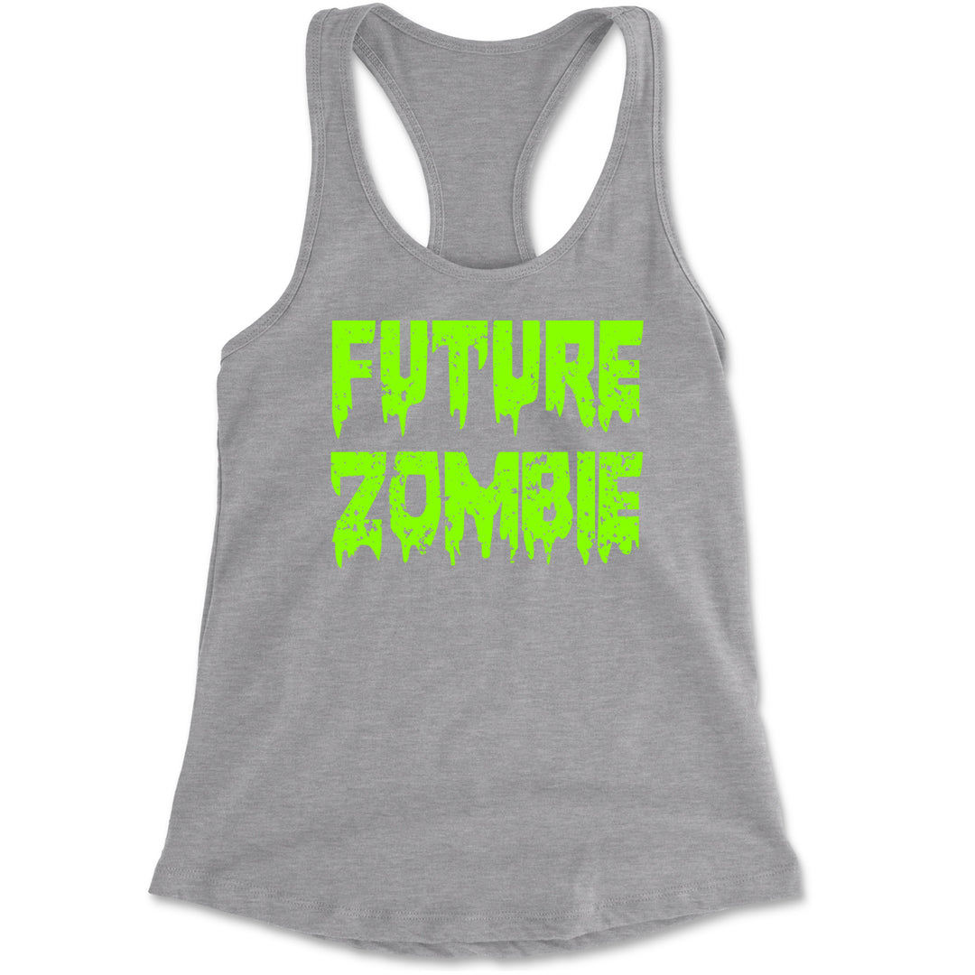 Future Zombie Horror Racerback Tank Top for Women Heather Grey
