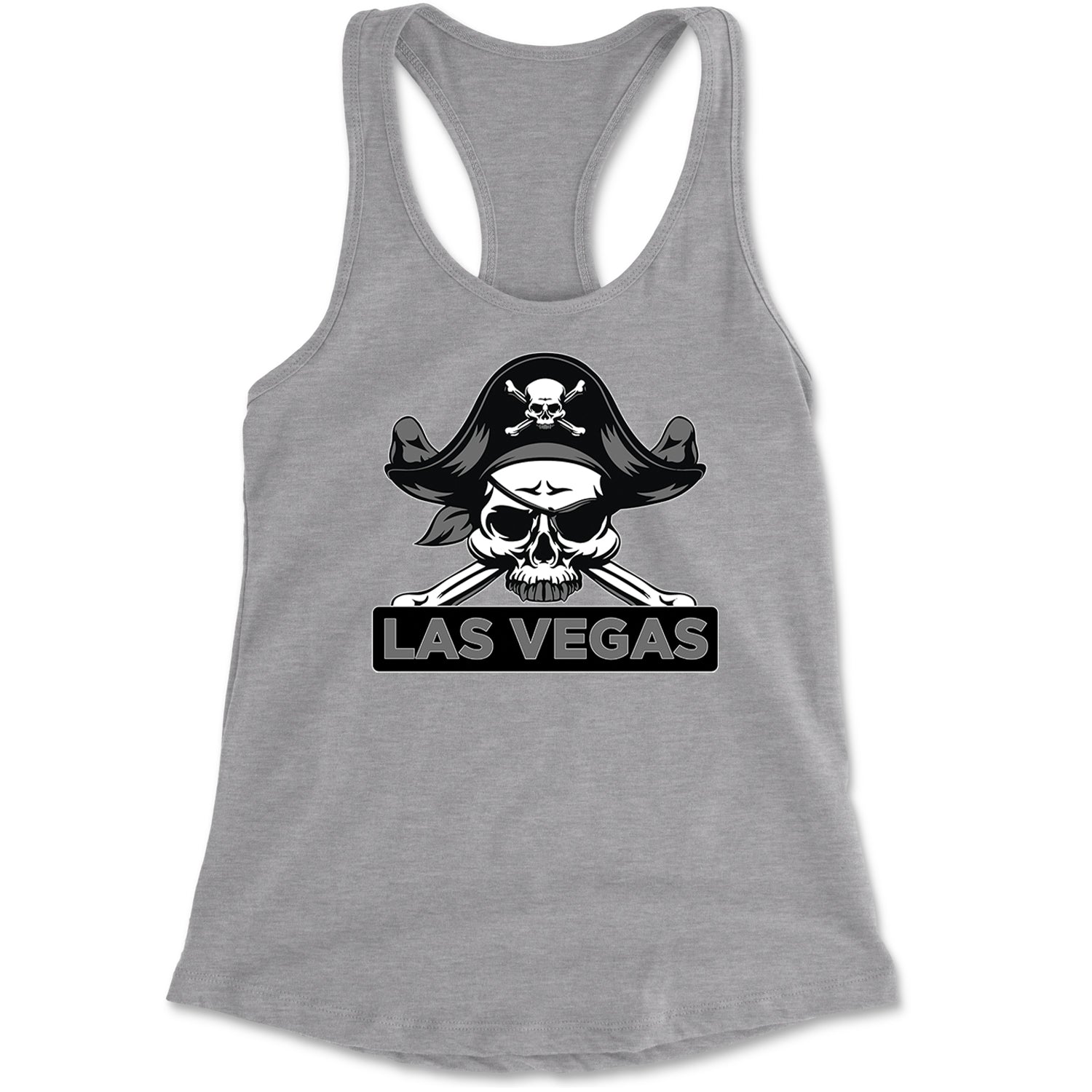 Raider Skull Straight Outta Las Vegas Racerback Tank Top for Women Black