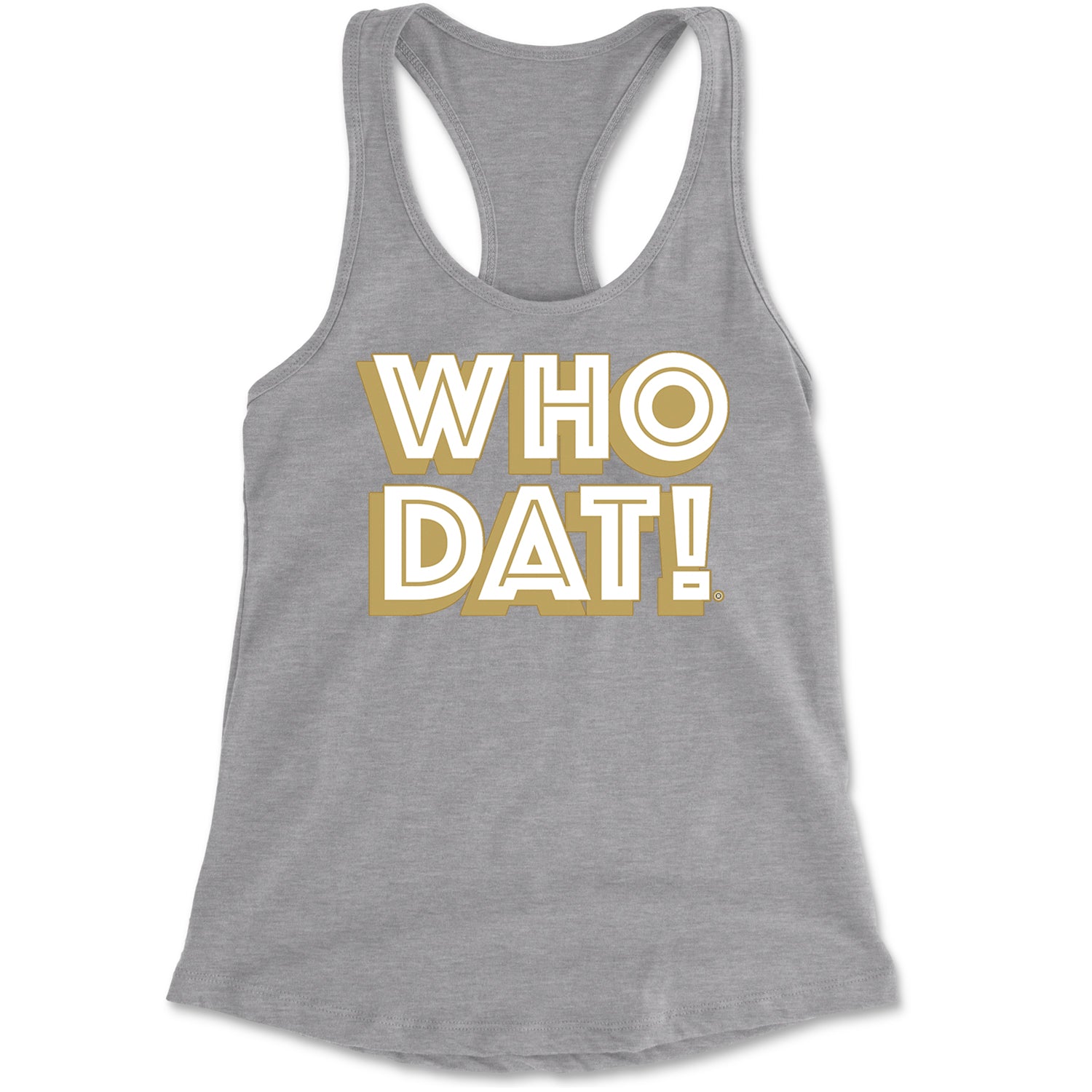 Who Dat Nation Big Bold New Orleans Racerback Tank Top for Women Black