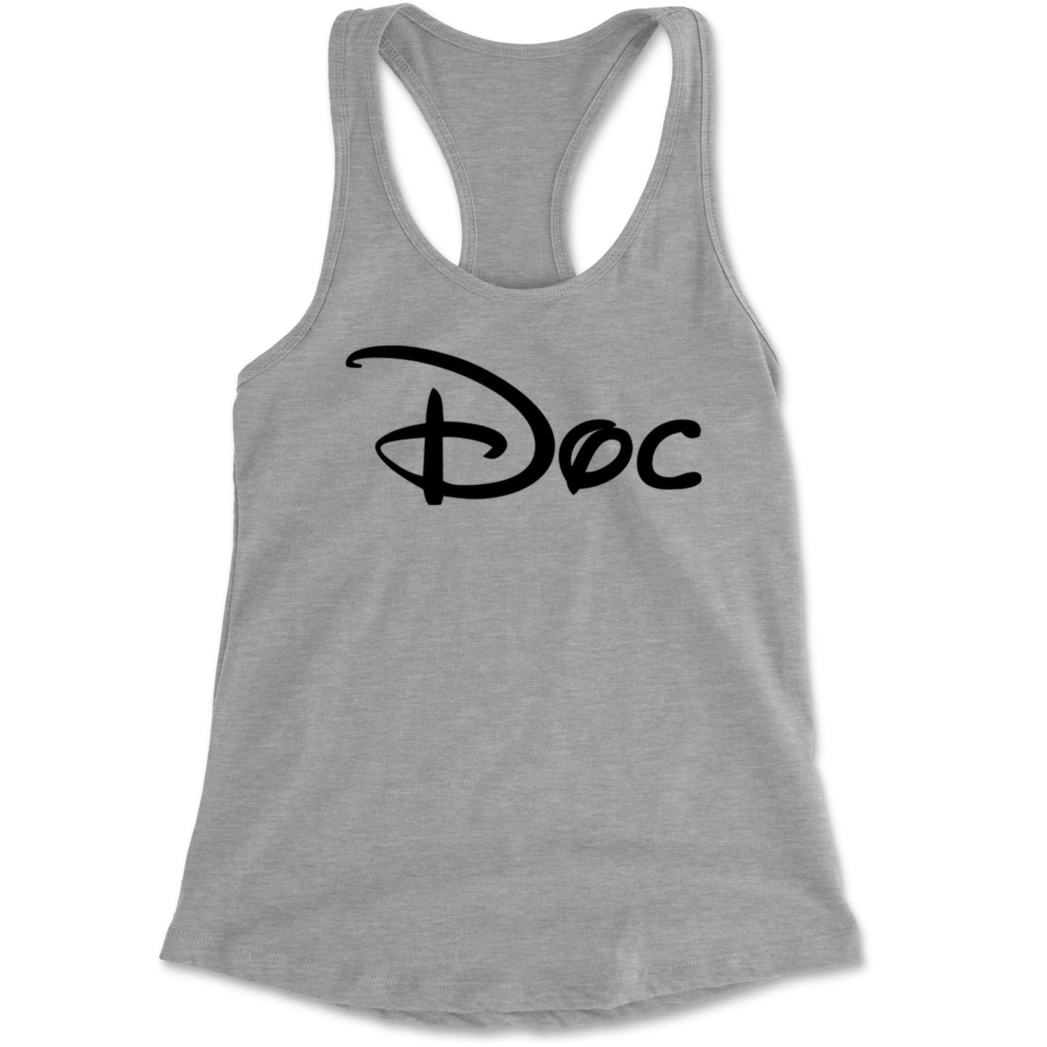 Doc - 7 Dwarfs Costume Racerback Tank Top for Women Heather Grey