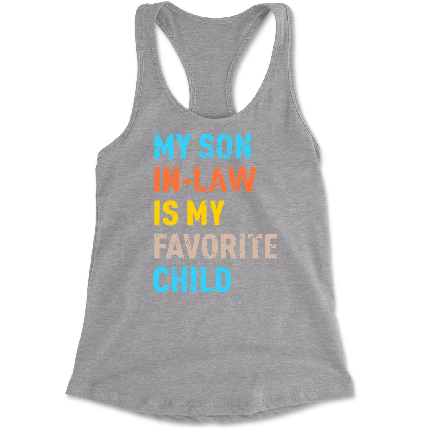 My Son In-Law Is My Favorite Child Meme Racerback Tank Top for Women Black