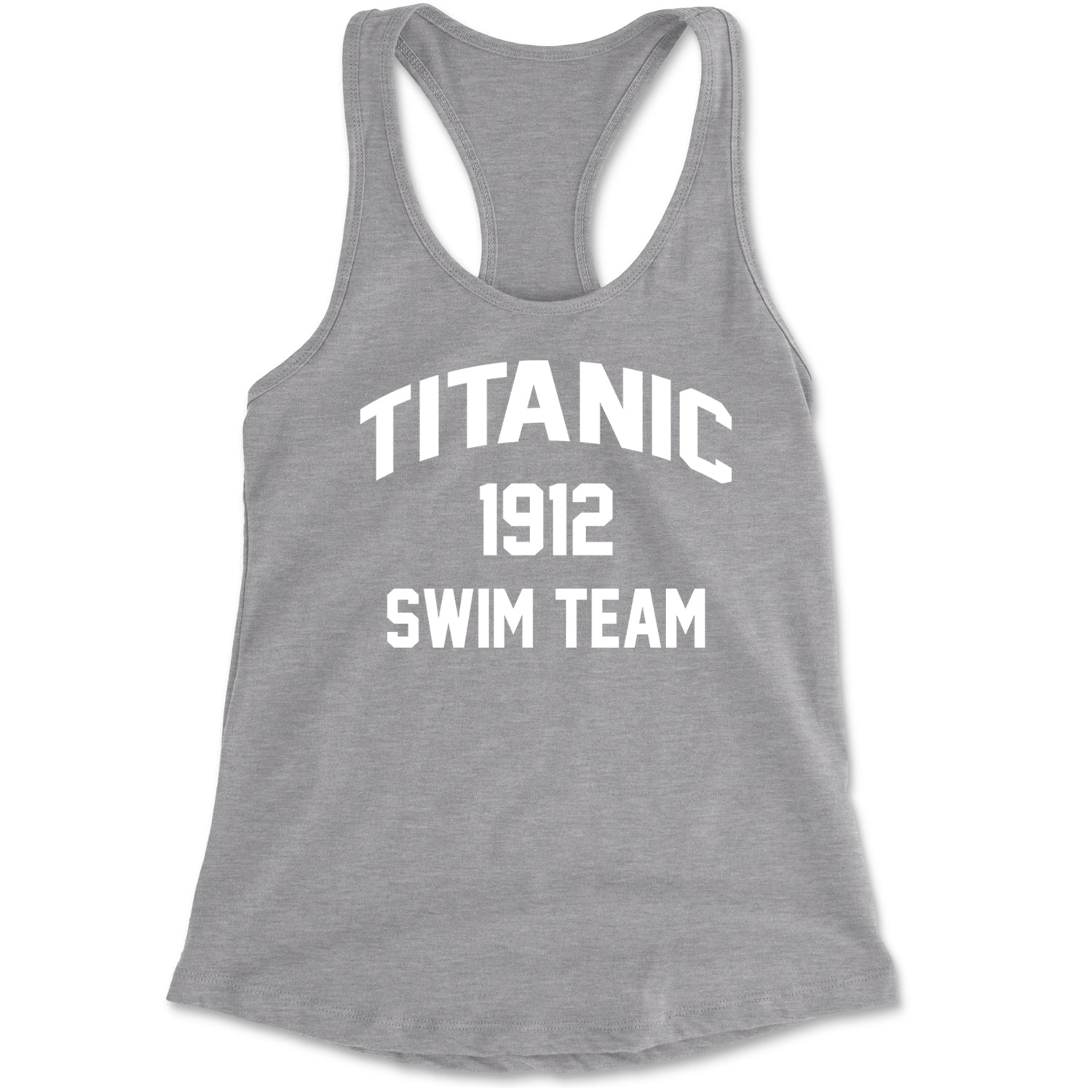 Titanic Swim Team 1912 Funny Cruise Racerback Tank Top for Women Heather Grey