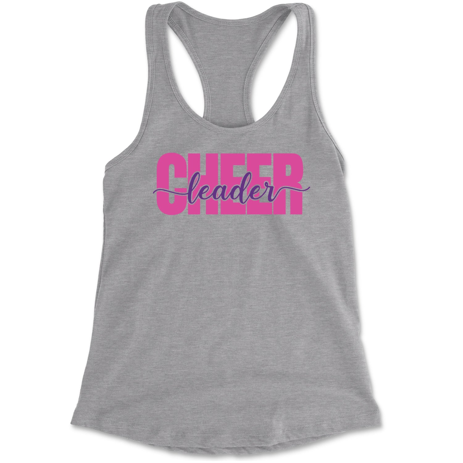 Cheerleader with Scripted Flair Racerback Tank Top for Women Black