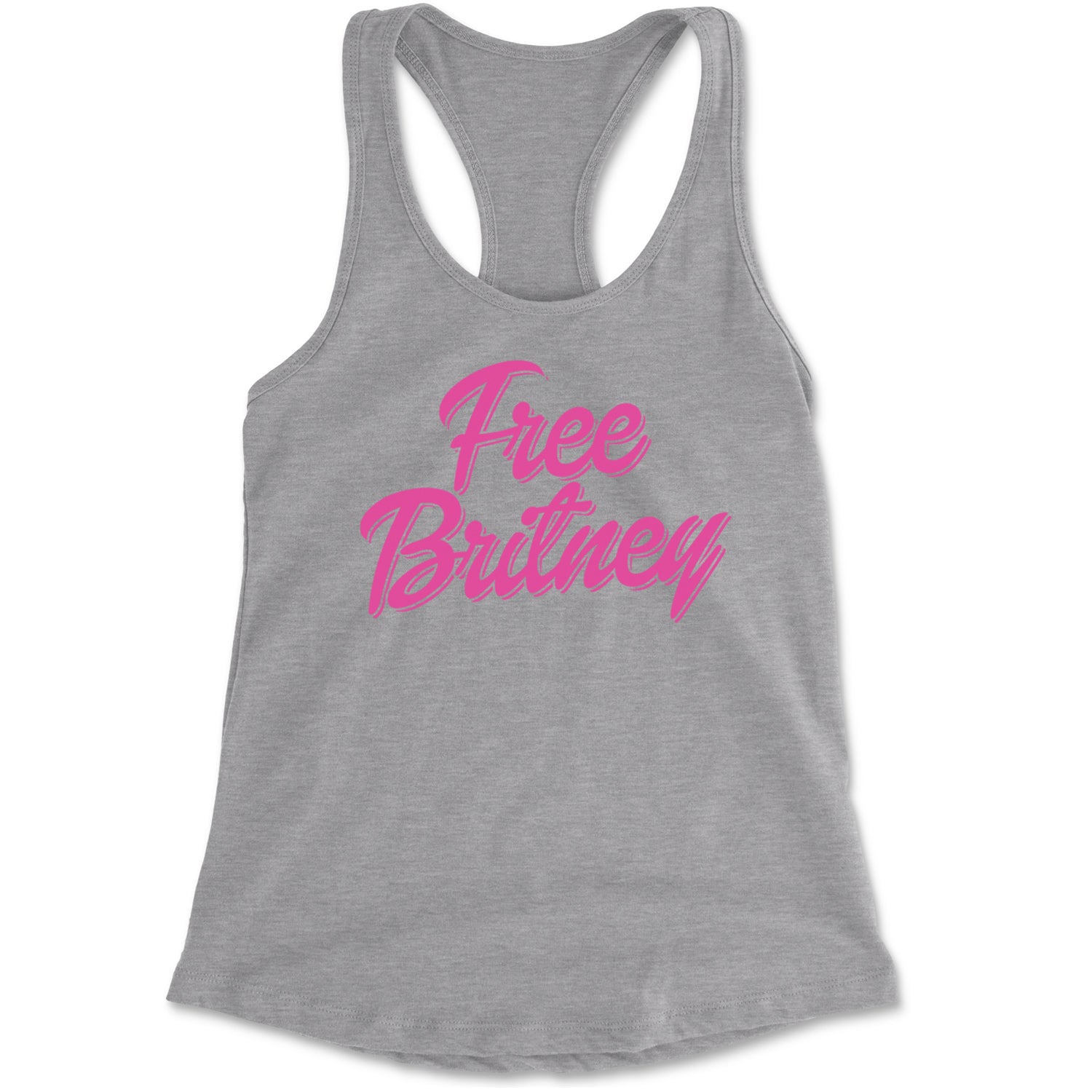 Pink Free Britney Racerback Tank Top for Women Black