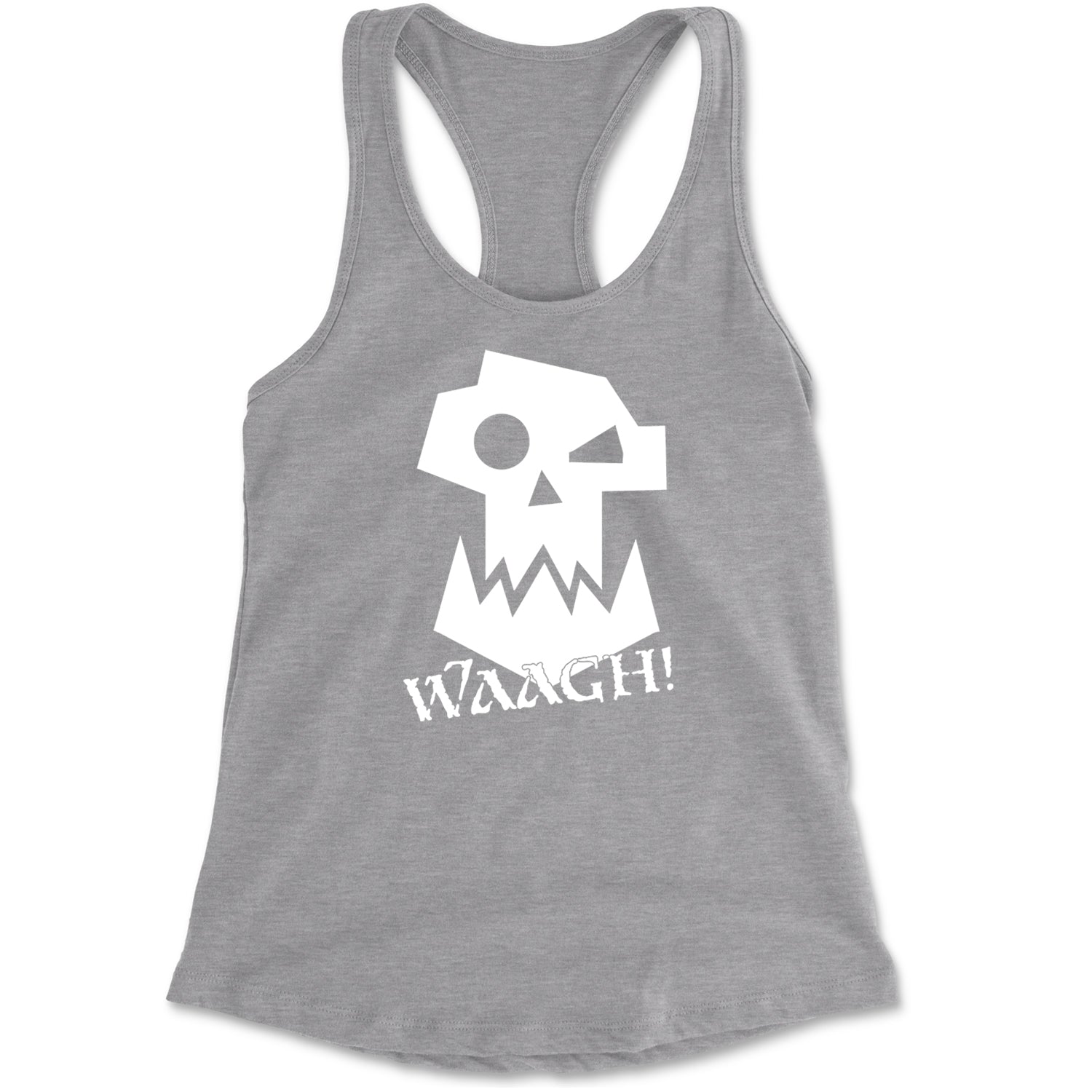 Ork Miniature Tabletop Wargaming Waagh Racerback Tank Top for Women Heather Grey