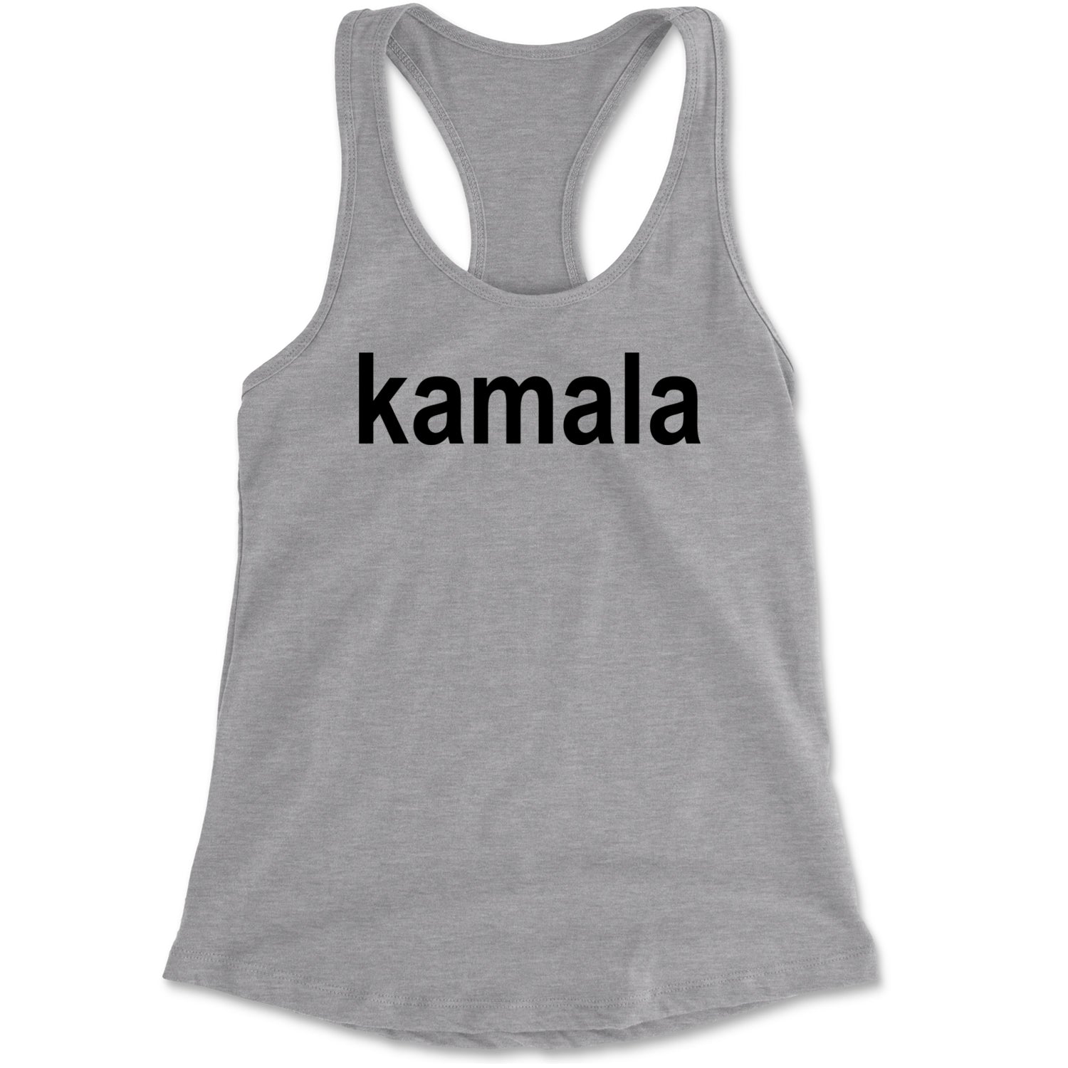 Kamala Black Print Kamala Harris For President Racerback Tank Top for Women Heather Grey