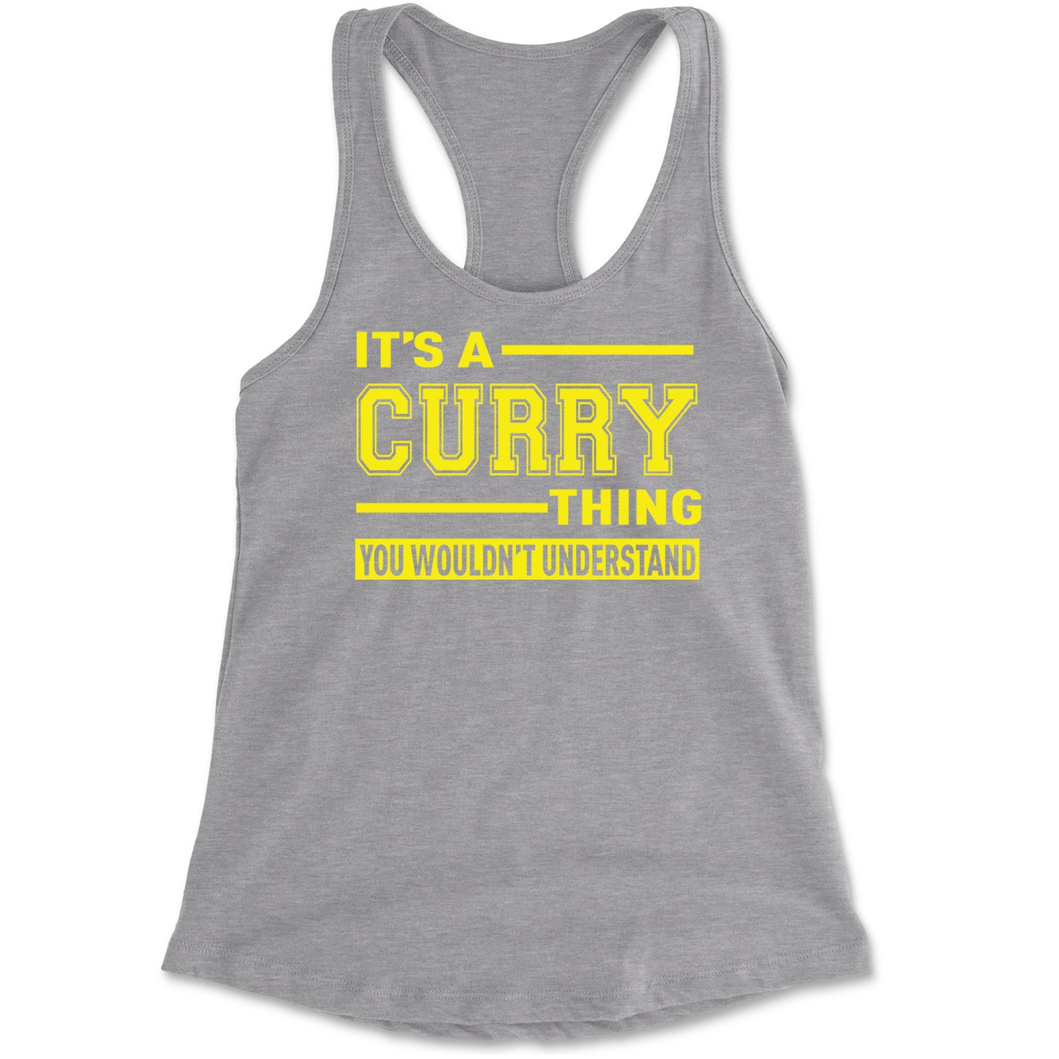 It's A Curry Thing, You Wouldn't Understand Basketball Racerback Tank Top for Women Heather Grey