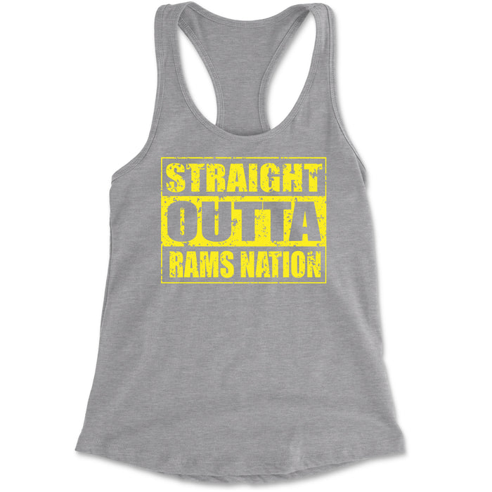 Straight Outta Rams Nation   Racerback Tank Top for Women