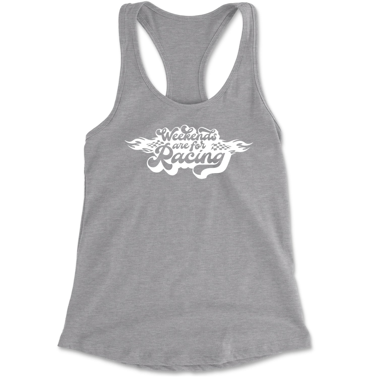 Weekends Are For Racing Racerback Tank Top for Women Black