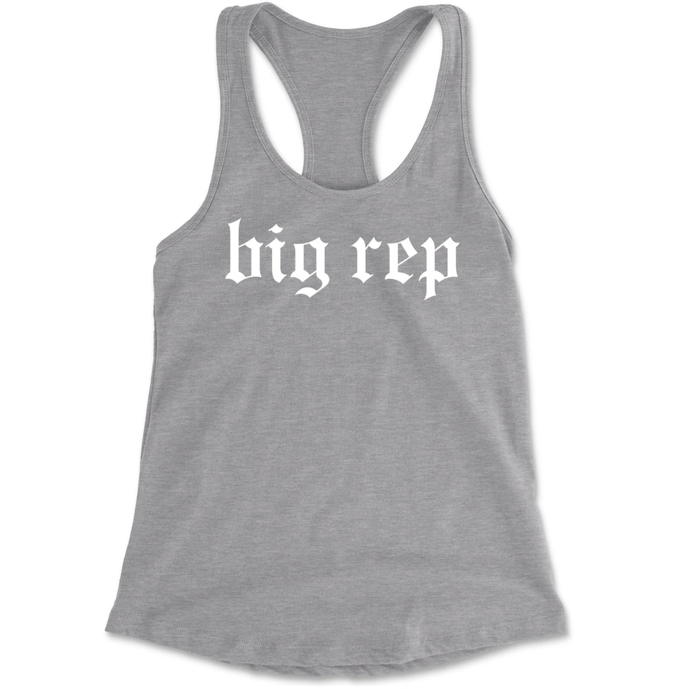 Big Rep Reputation Music Lover Gift Fan Favorite Racerback Tank Top for Women Heather Grey