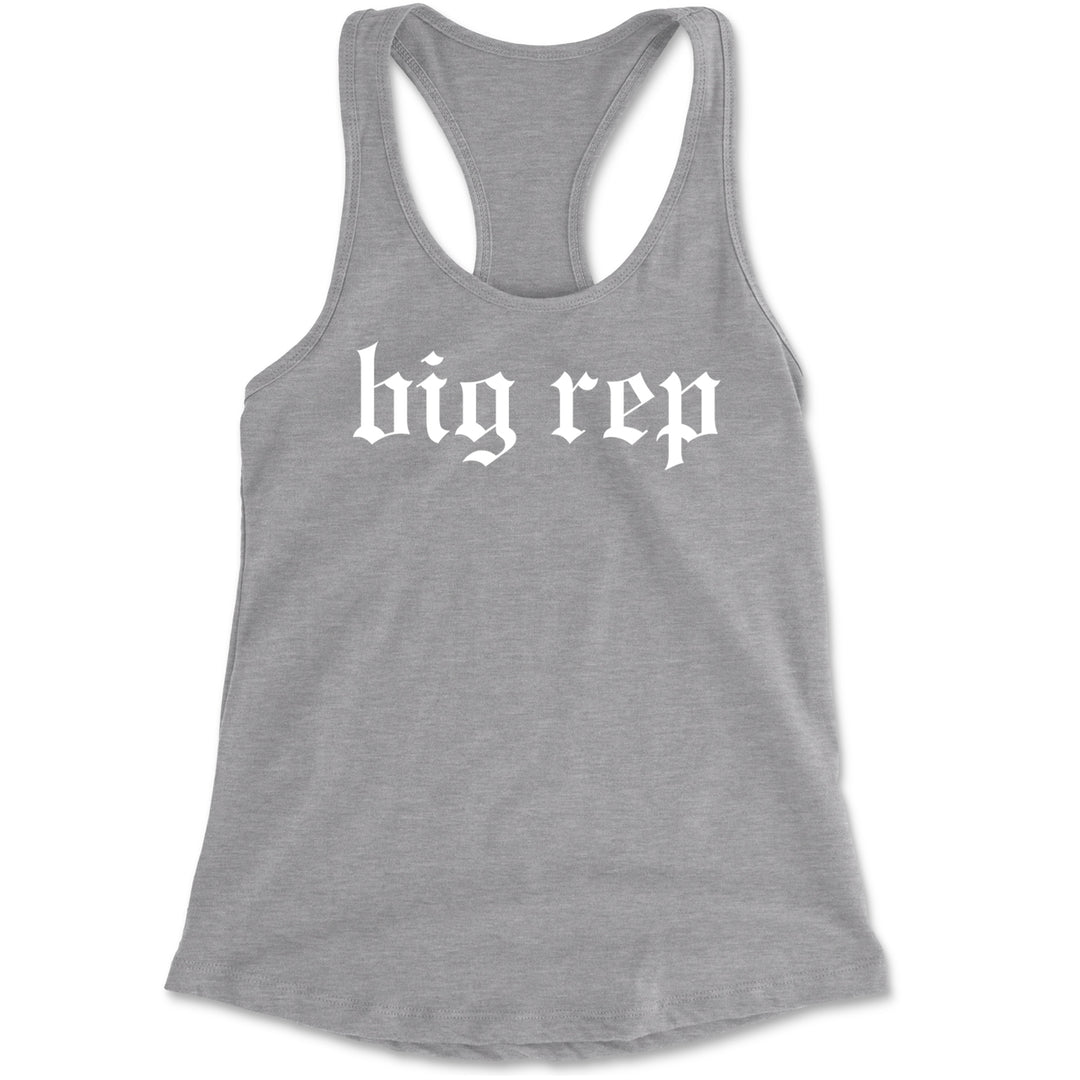 Big Rep Reputation Music Lover Gift Fan Favorite Racerback Tank Top for Women Heather Grey