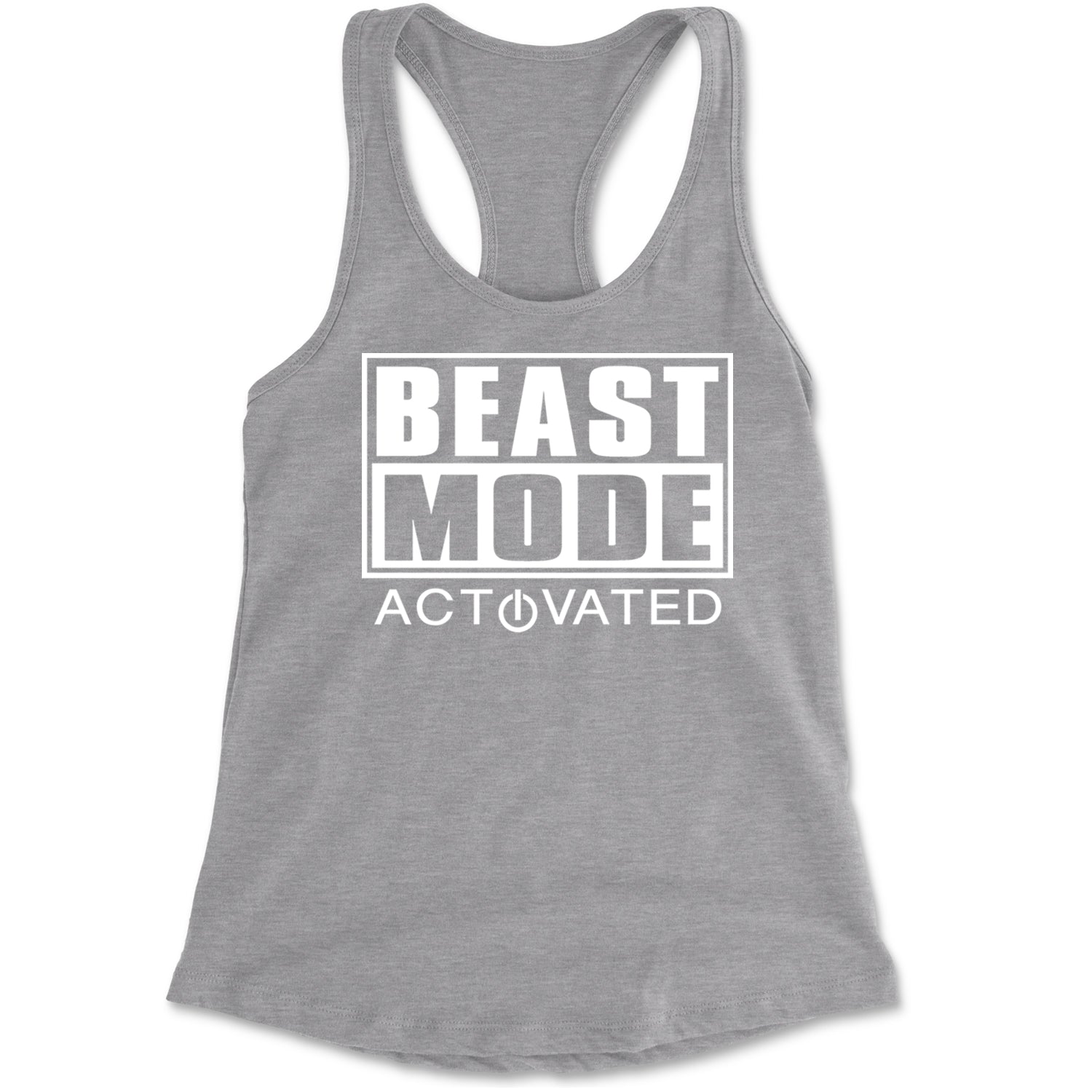 Activated Beast Mode Workout Gym Clothing Racerback Tank Top for Women Black