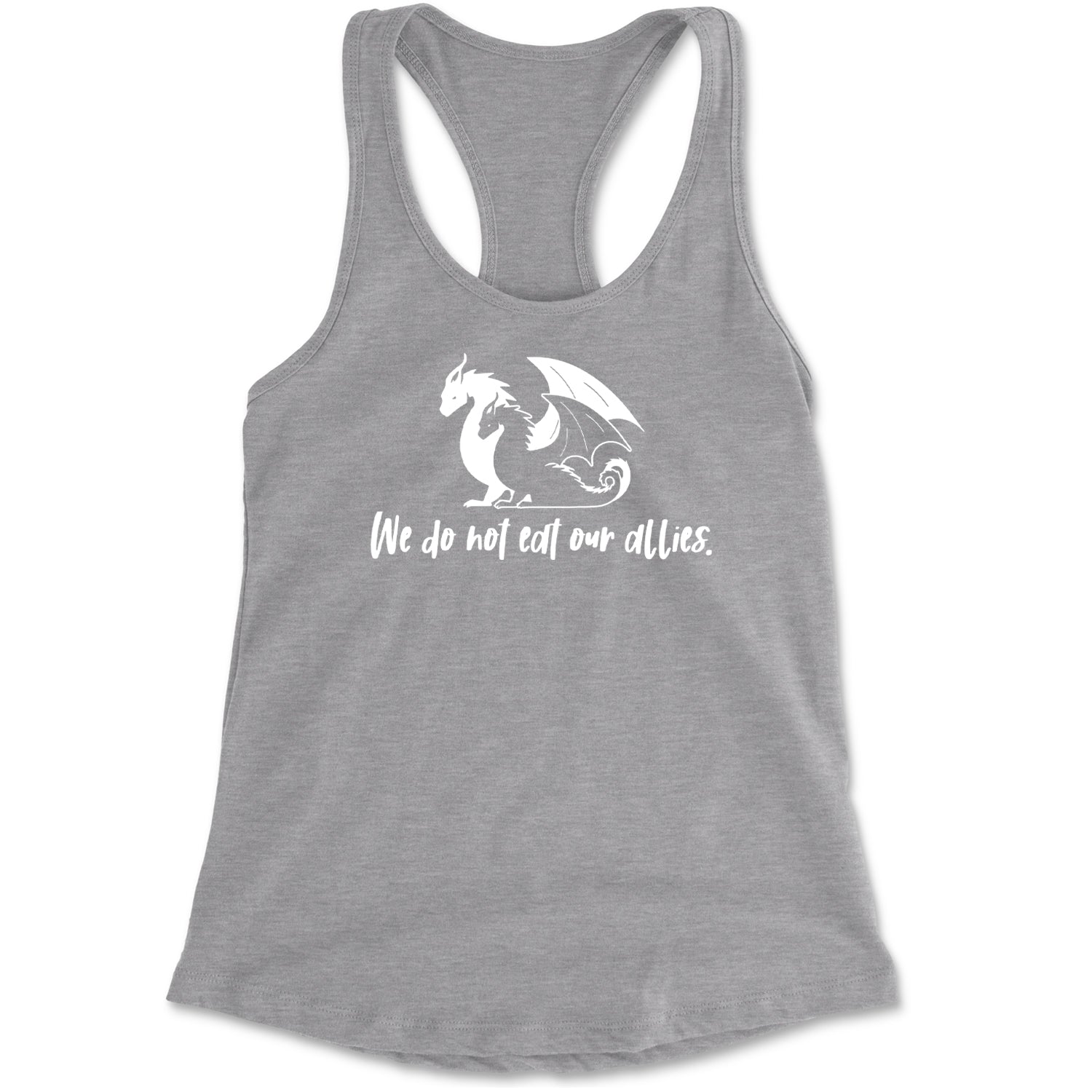 We Do Not Eat Our Allies Fourth Wing Basgiath Racerback Tank Top for Women Black